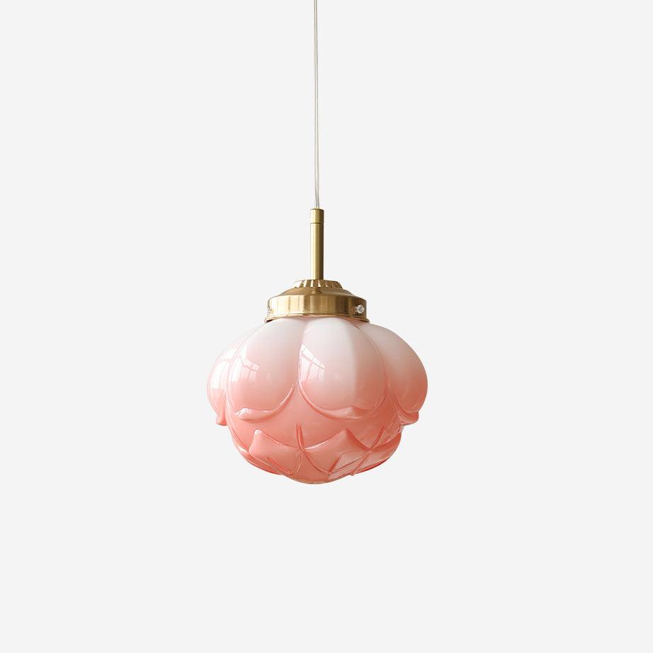 Pendant Lamp Metal and Glass Lotus Flower Shade Artistic Retro - Letslighting
