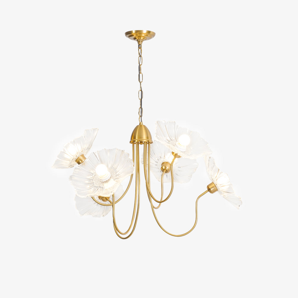 Lotus Leaf Glass Chandelier - Letslighting