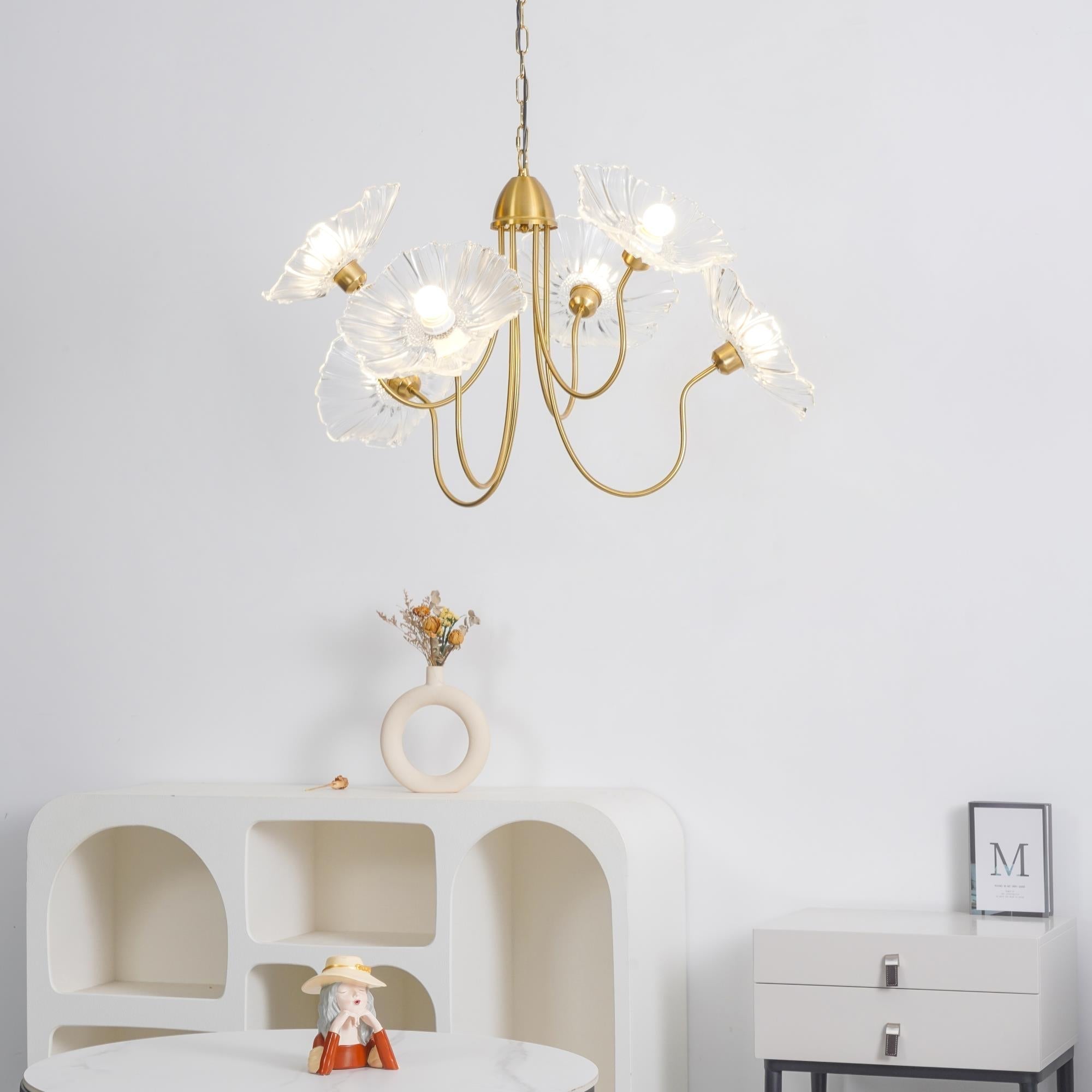 Lotus Leaf Glass Chandelier - Letslighting