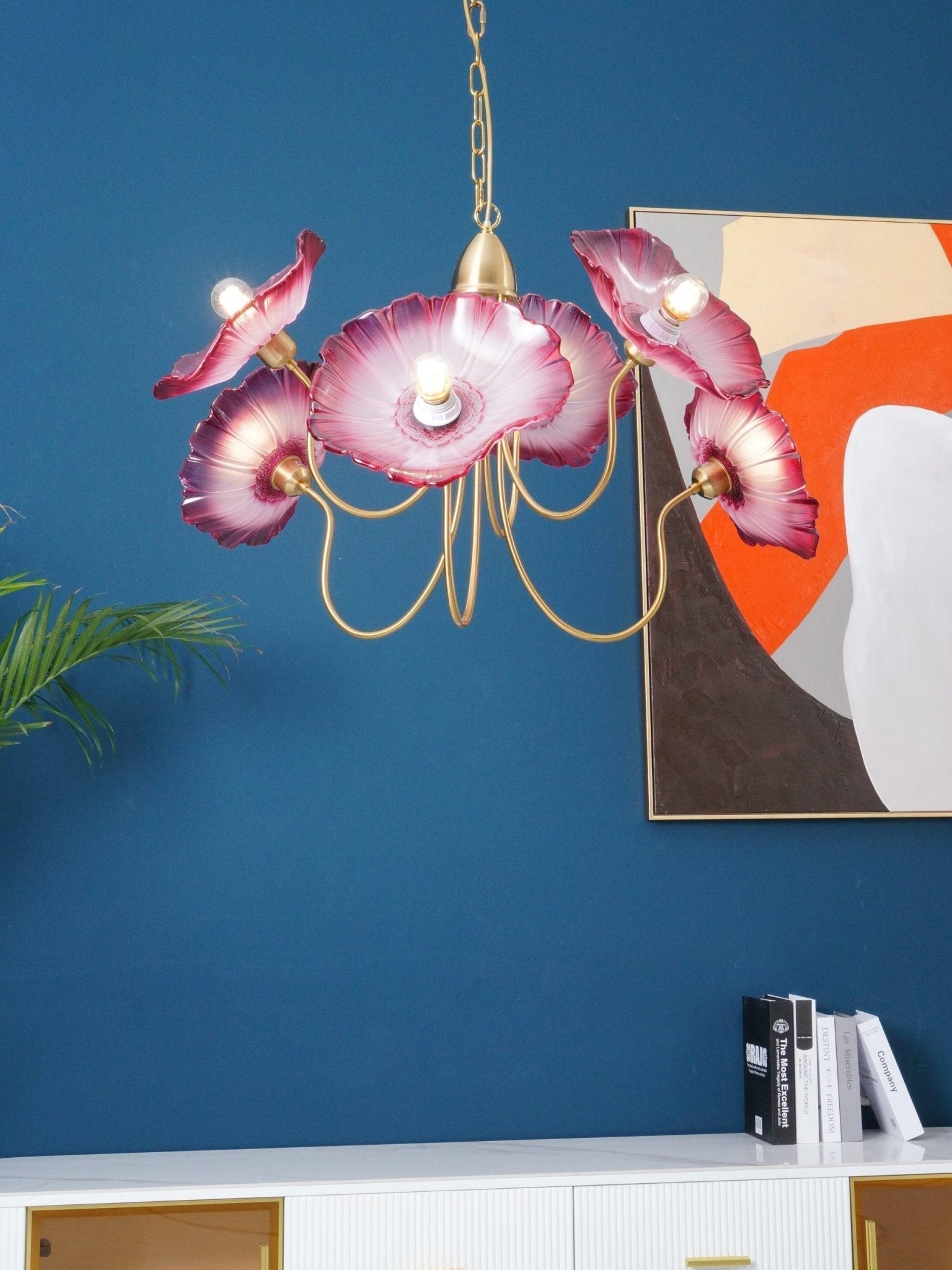 Lotus Leaf Glass Chandelier - Letslighting
