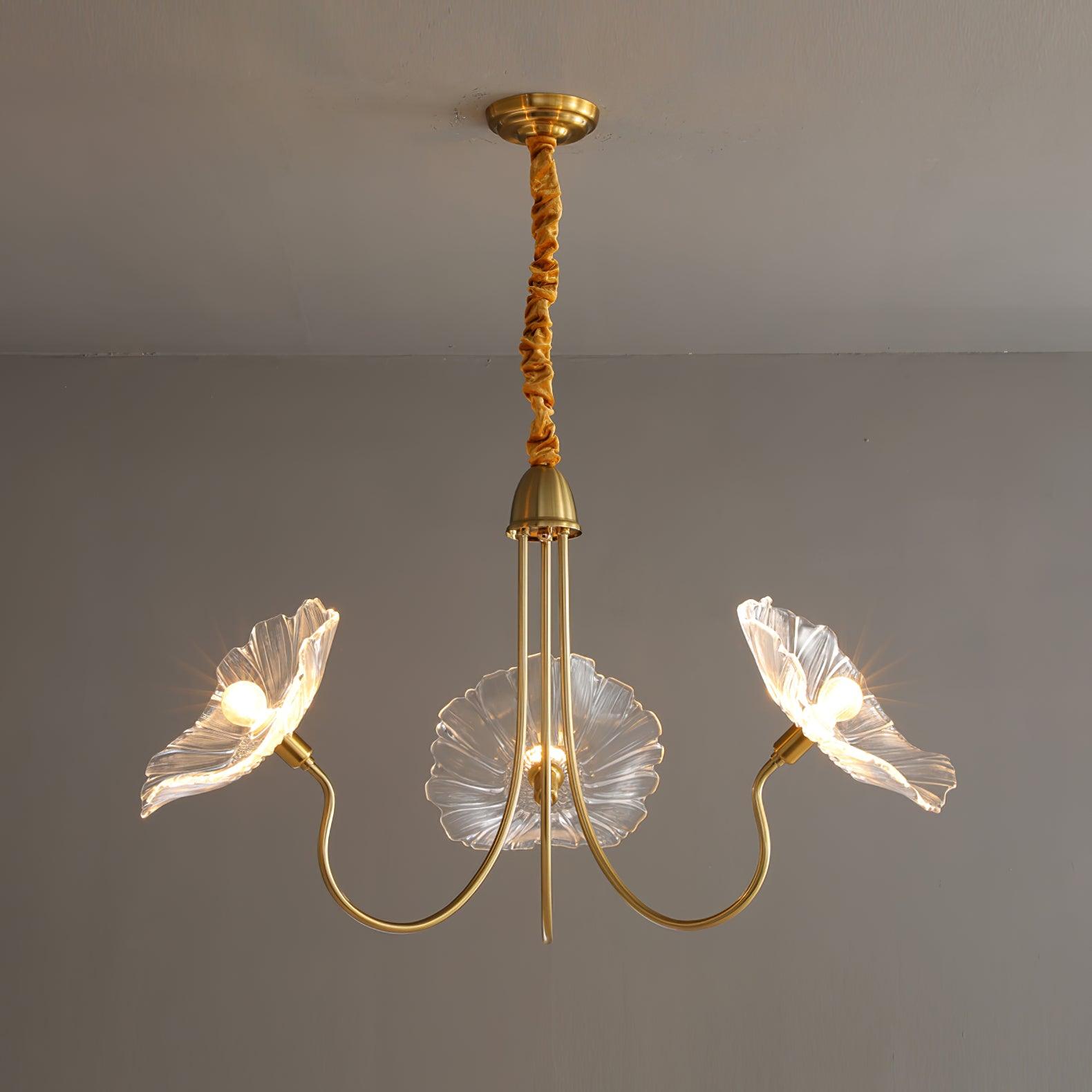 Lotus Leaf Glass Chandelier - Letslighting