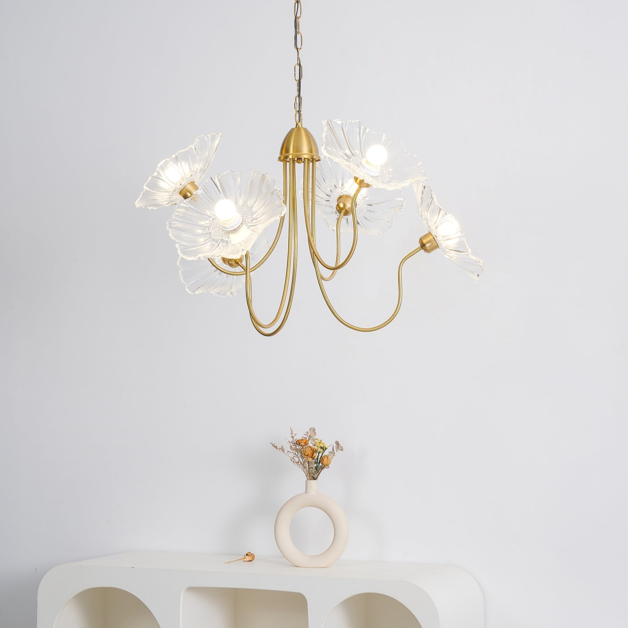 Lotus Leaf Glass Chandelier - Letslighting