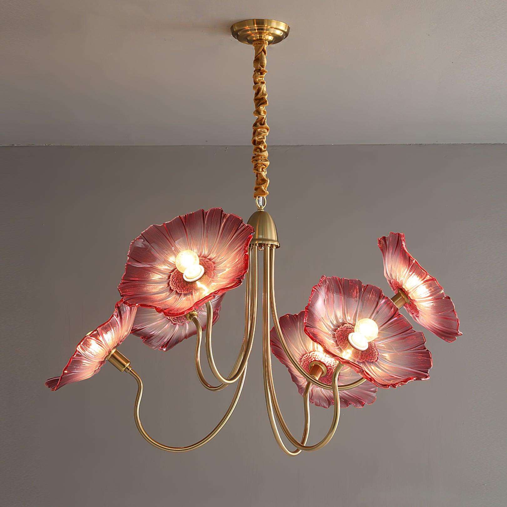 Lotus Leaf Glass Chandelier - Letslighting