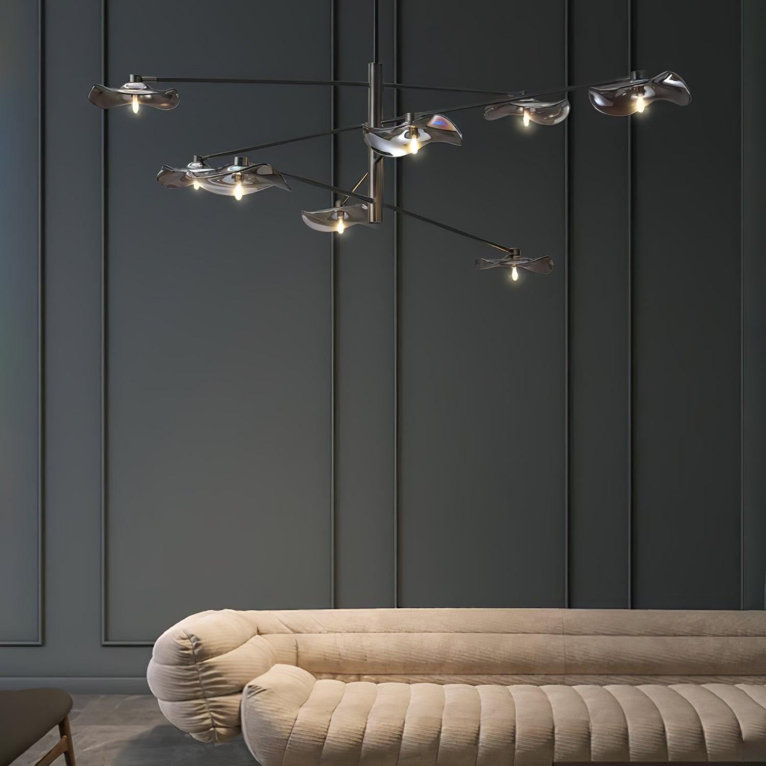Lotus Leaves Glass Chandelier - Letslighting