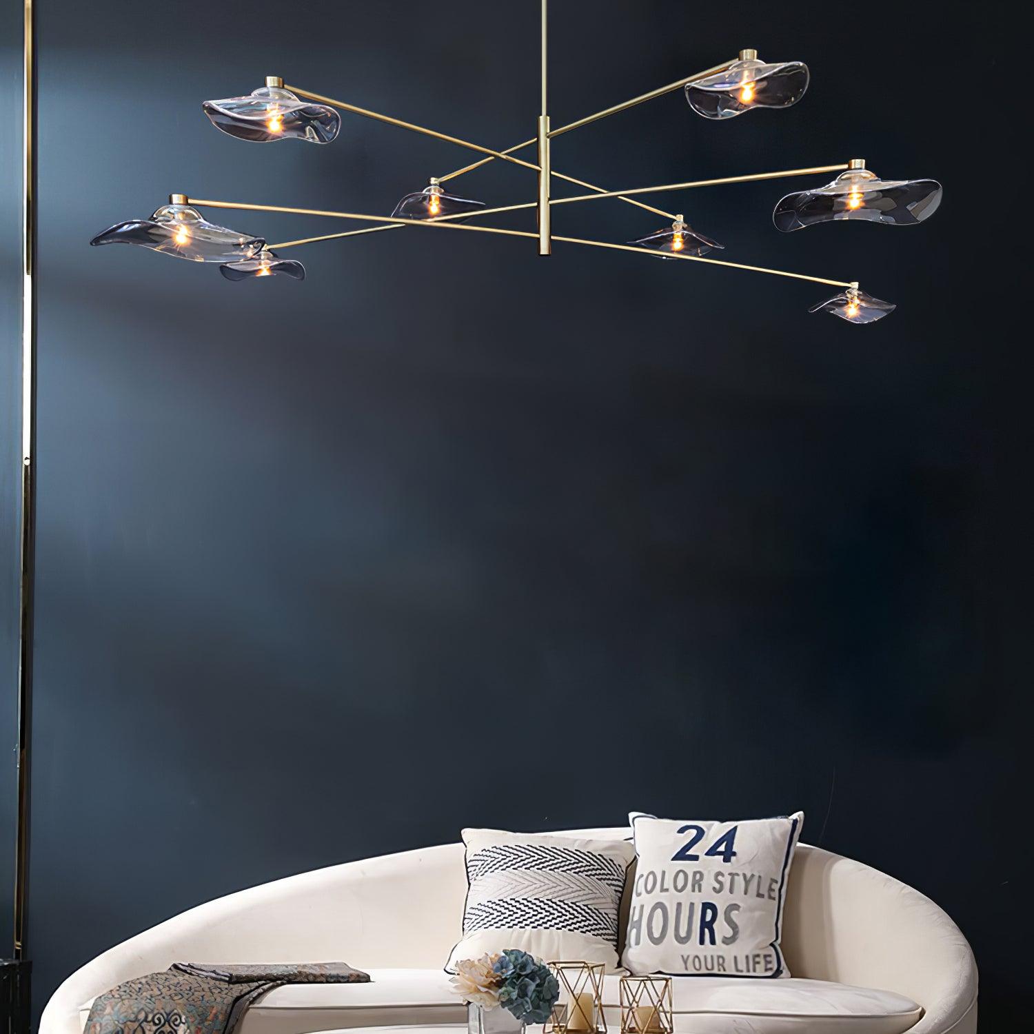 Lotus Leaves Glass Chandelier - Letslighting