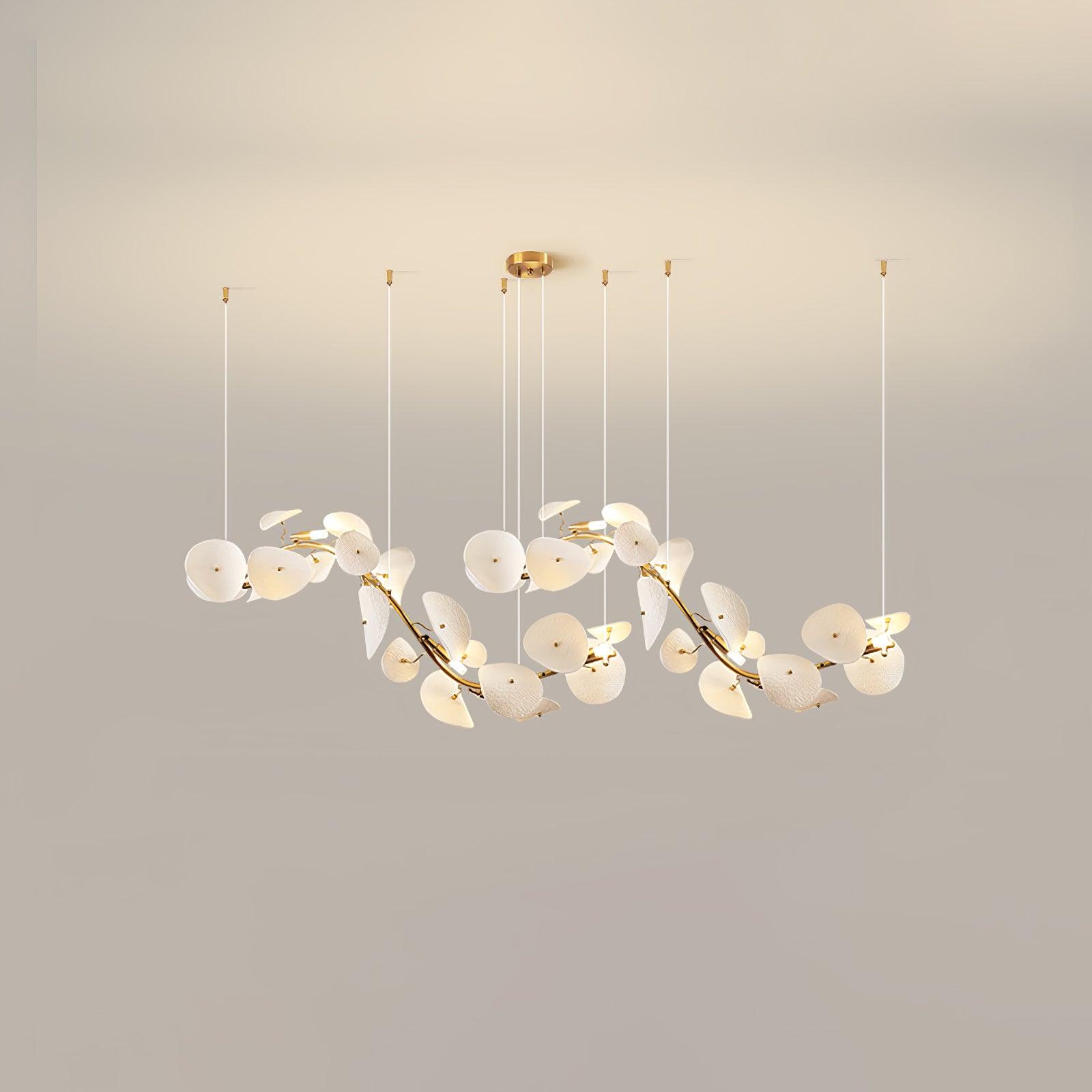 Virinira Modern Elegance Petal Metal Ceramic Chandelier - Letslighting