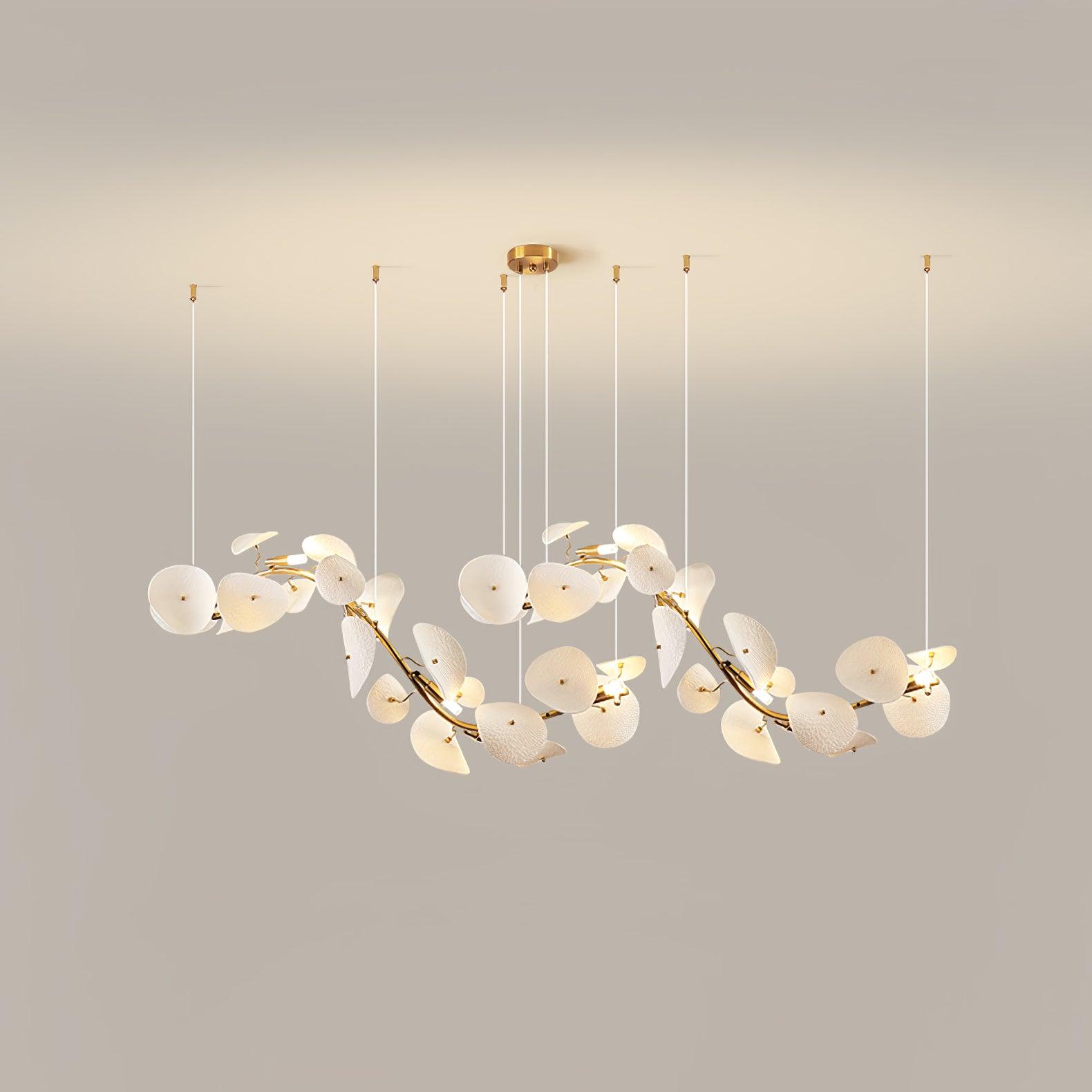 Virinira Modern Elegance Petal Metal Ceramic Chandelier - Letslighting