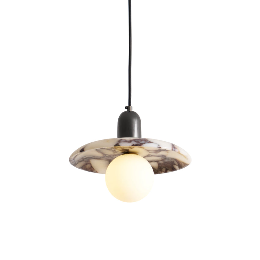 Ulcaran Modern Minimalist Marble Metal Pendant Lamp - Lamp Copper