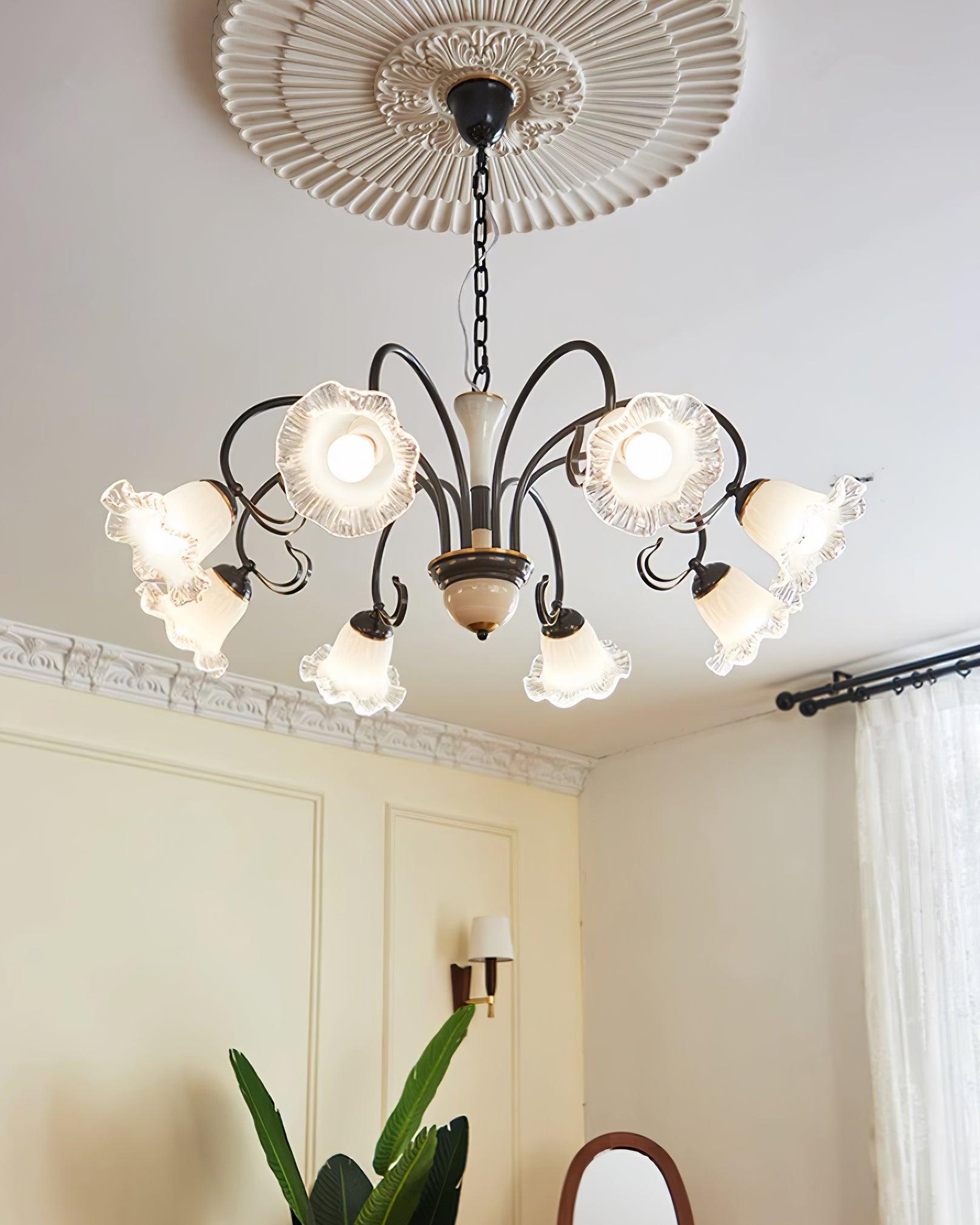 Luce Black Chandelier - Letslighting