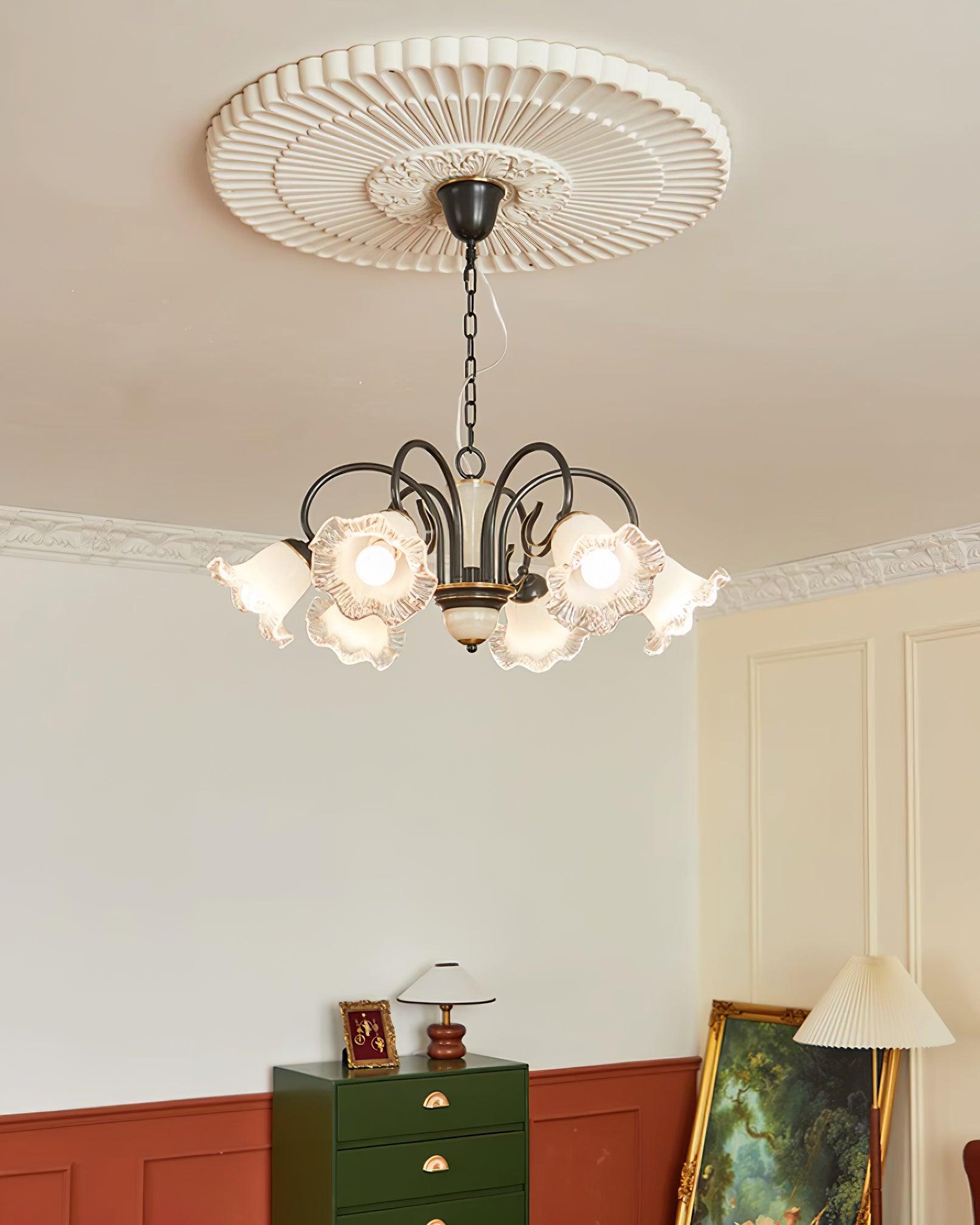 Luce Black Chandelier - Letslighting