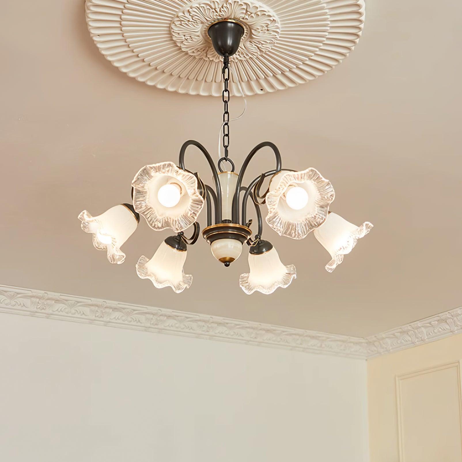 Luce Black Chandelier - Letslighting