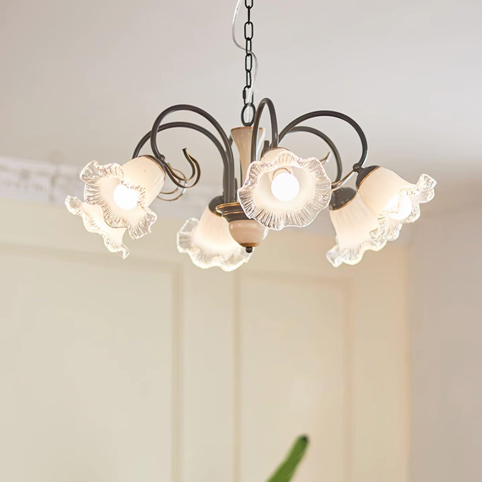 Luce Black Chandelier - Letslighting