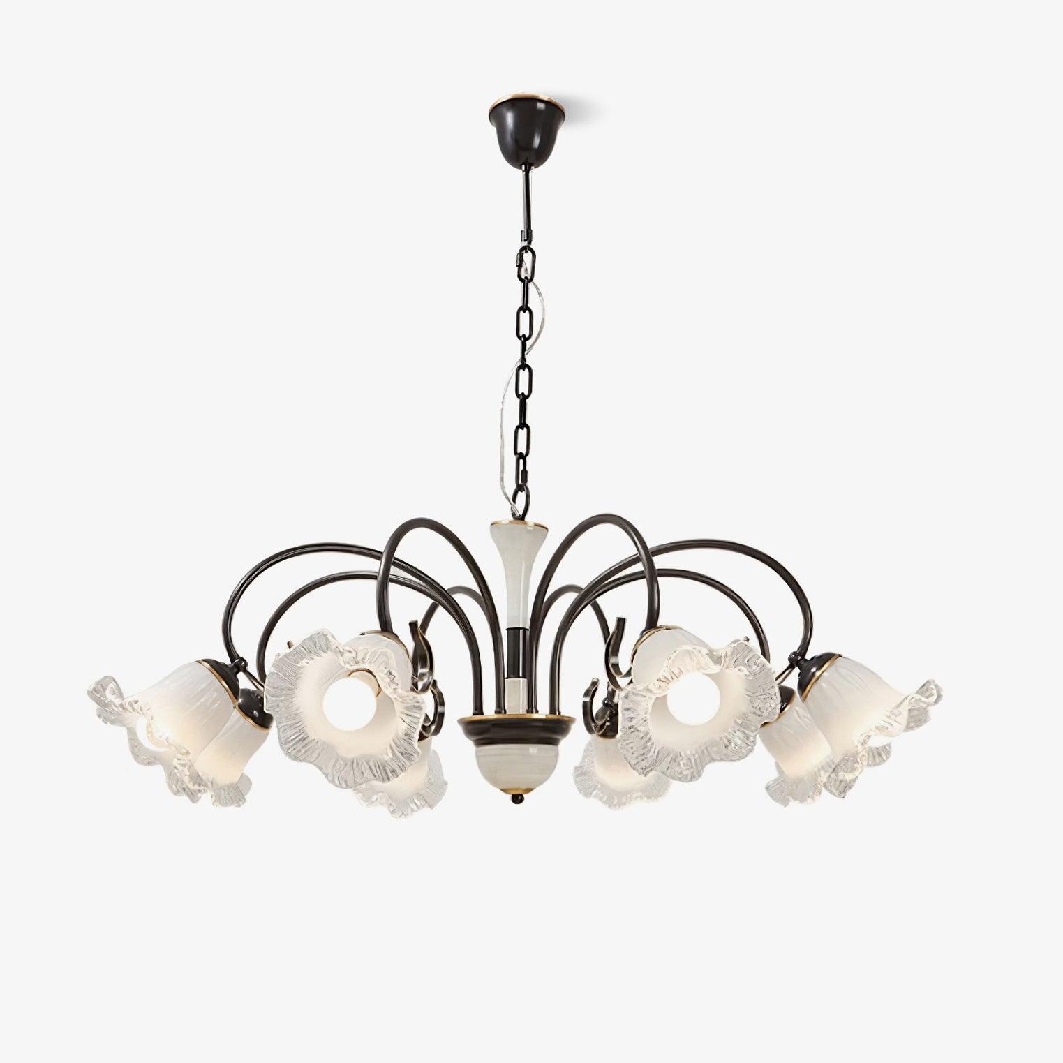 Luce Black Chandelier - Letslighting