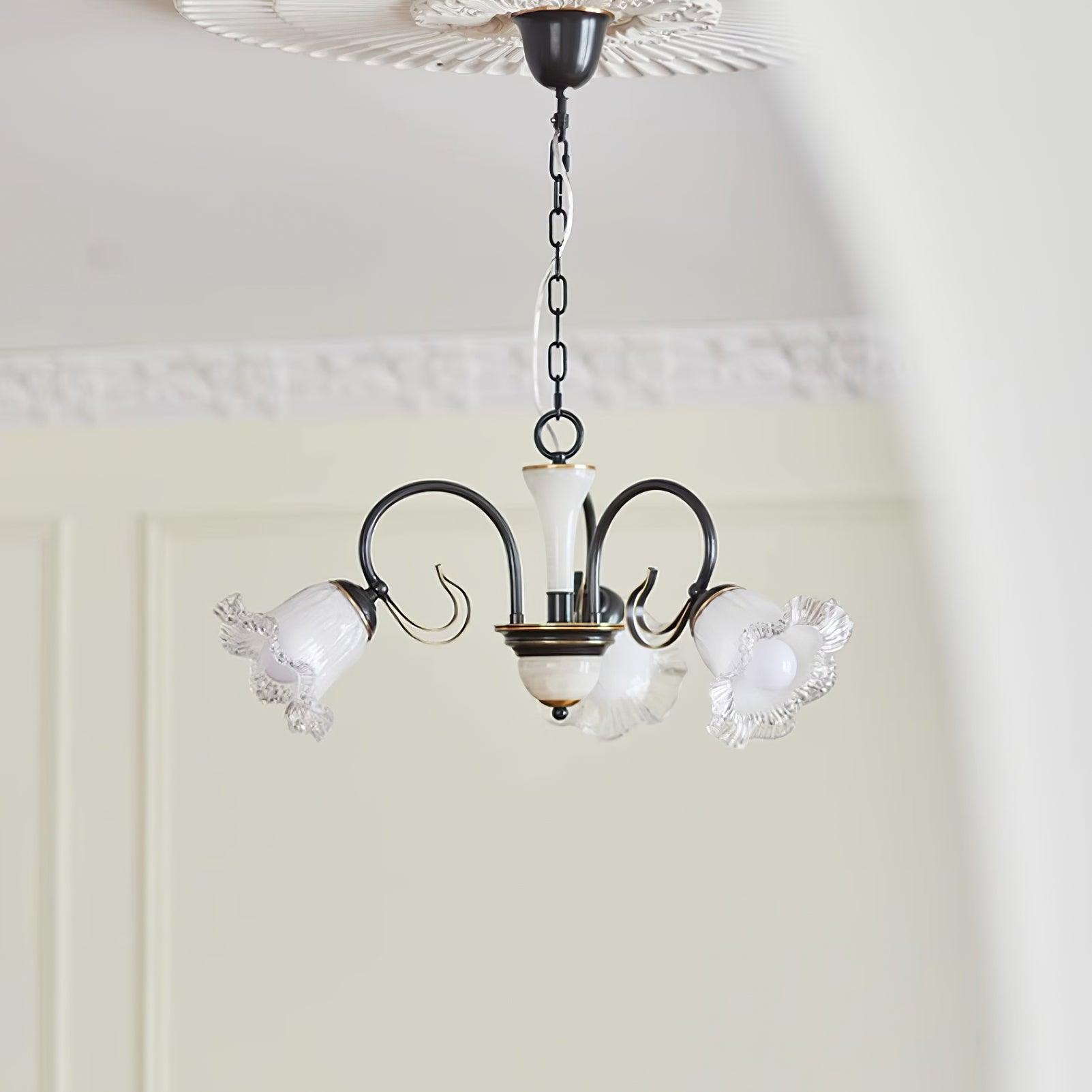 Luce Black Chandelier - Letslighting