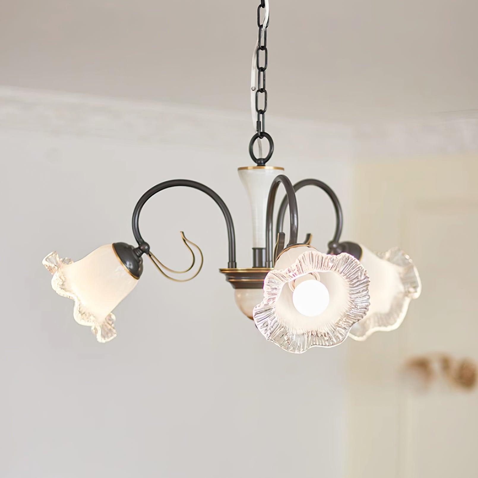 Luce Black Chandelier - Letslighting