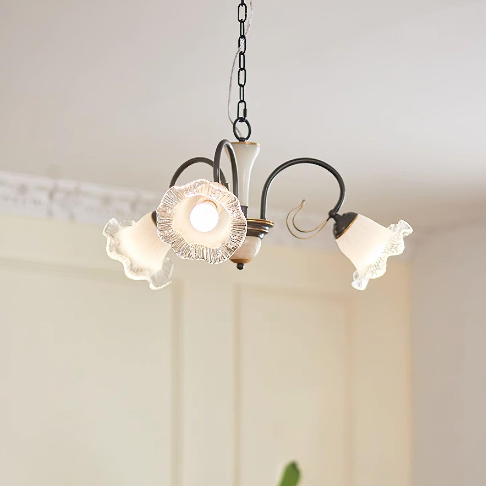 Luce Black Chandelier - Letslighting