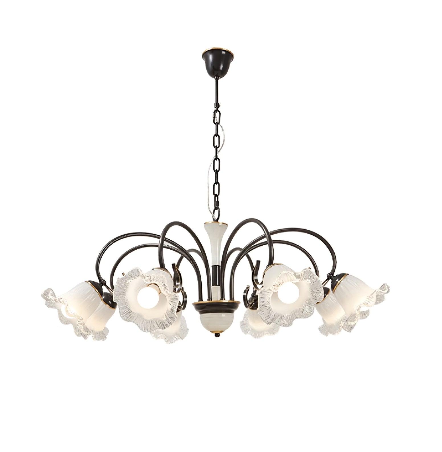 Luce Black Chandelier - Letslighting