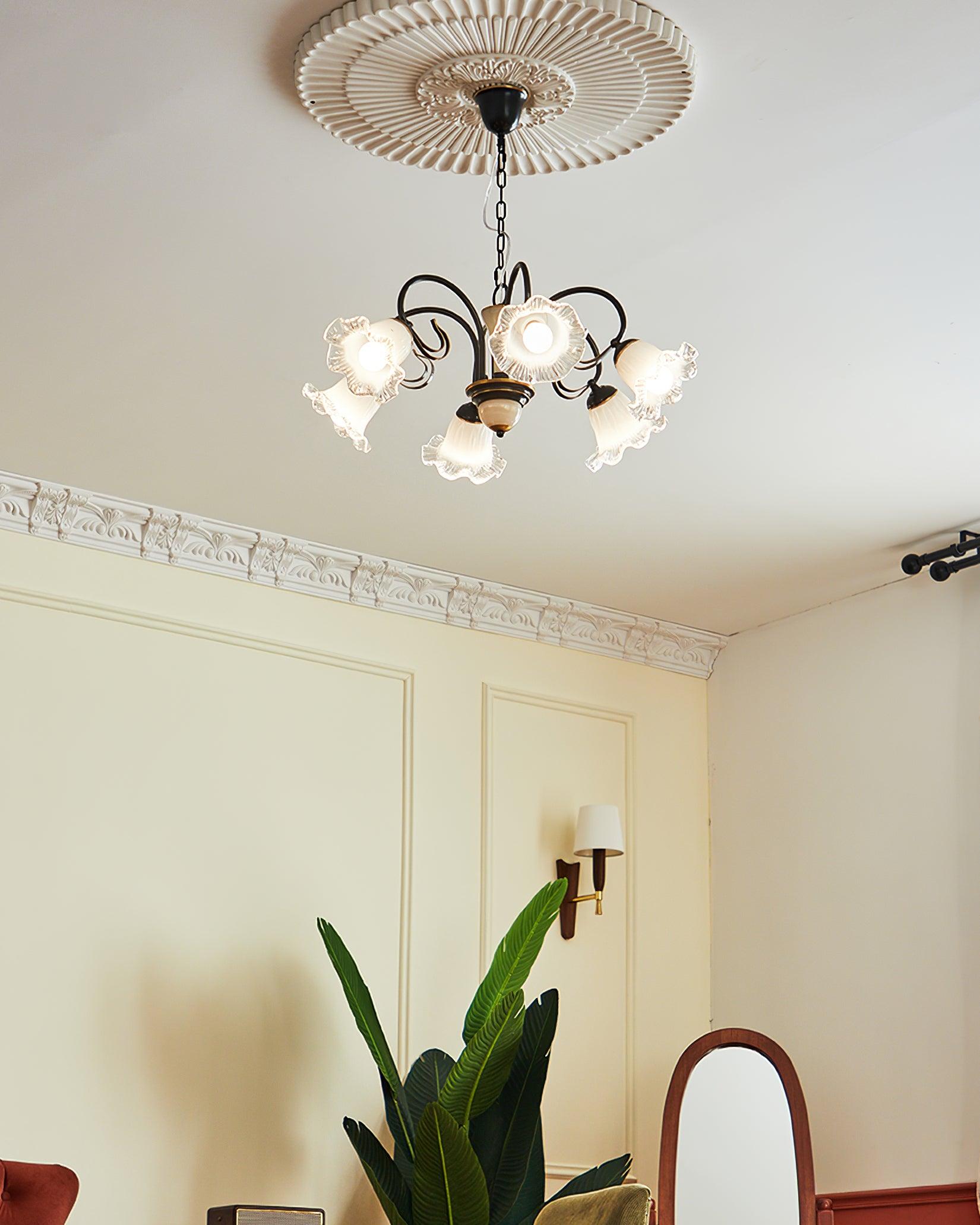 Luce Black Chandelier - Letslighting