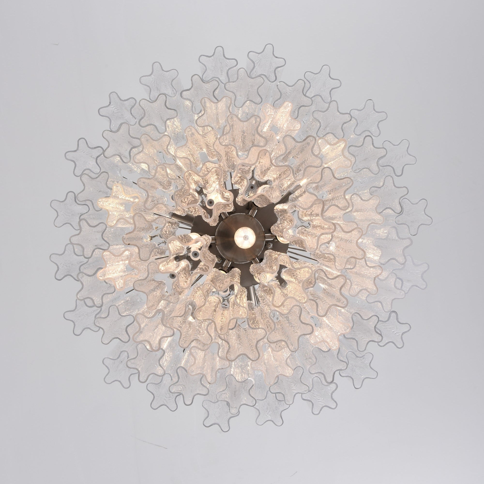 Aurora Chandelier Clear Glass Multi-Tier Crystal Glow - Letslighting