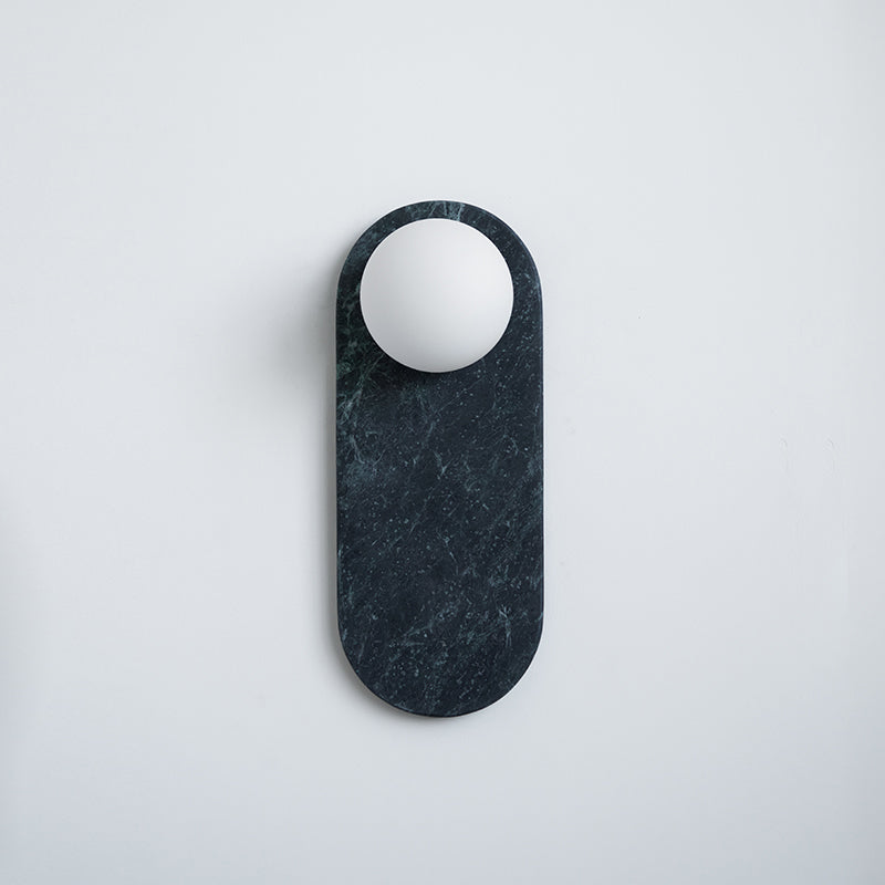 Lucie Premium Nordic Oval Marble Glass Wall Lamp - Lamp Copper