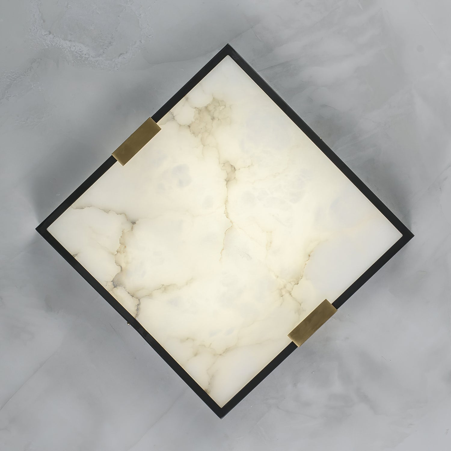 Uphaara Modern Minimalist Alabaster Ceiling Light - Lamp Copper
