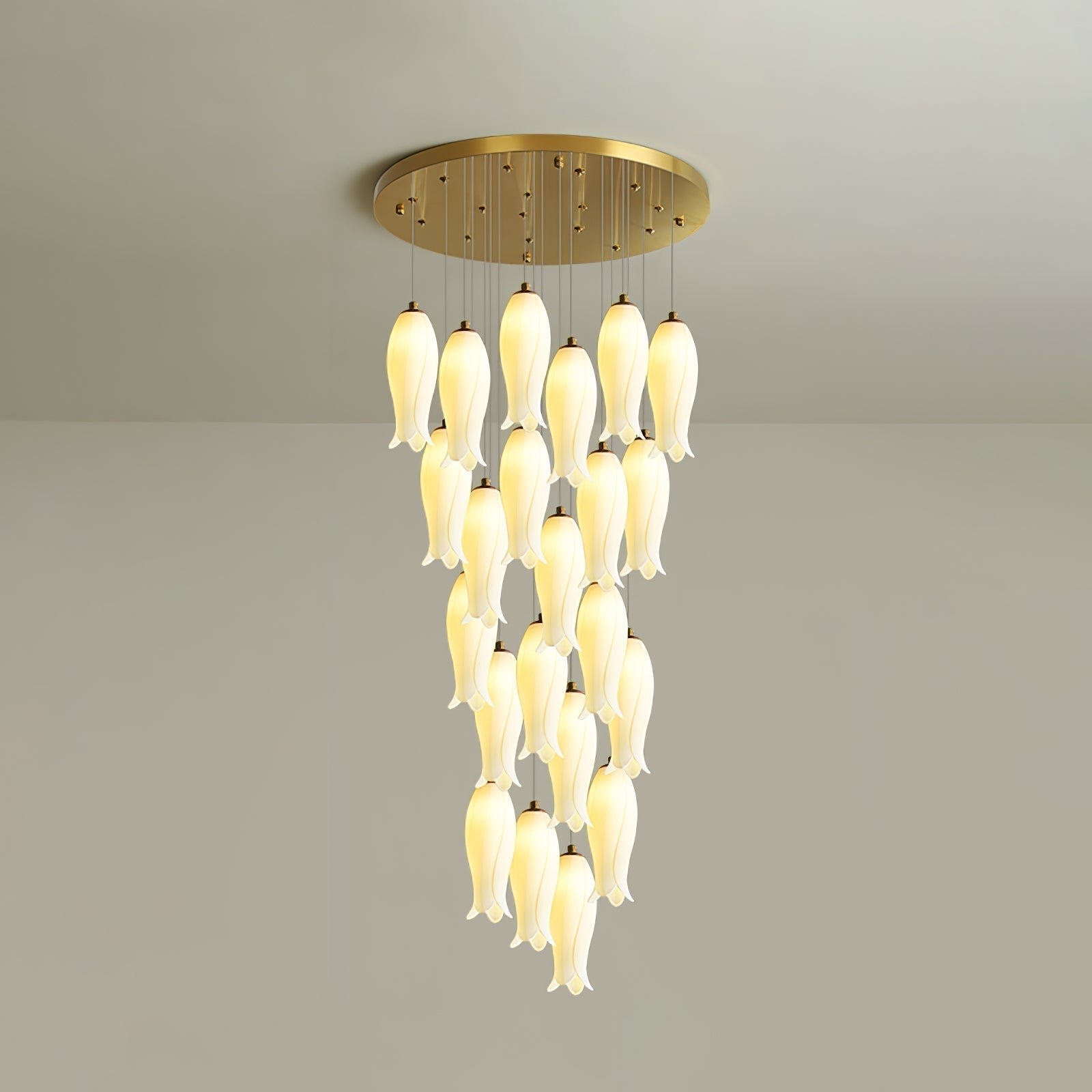 Sylirion Alabaster Brass Chandelier - Letslighting