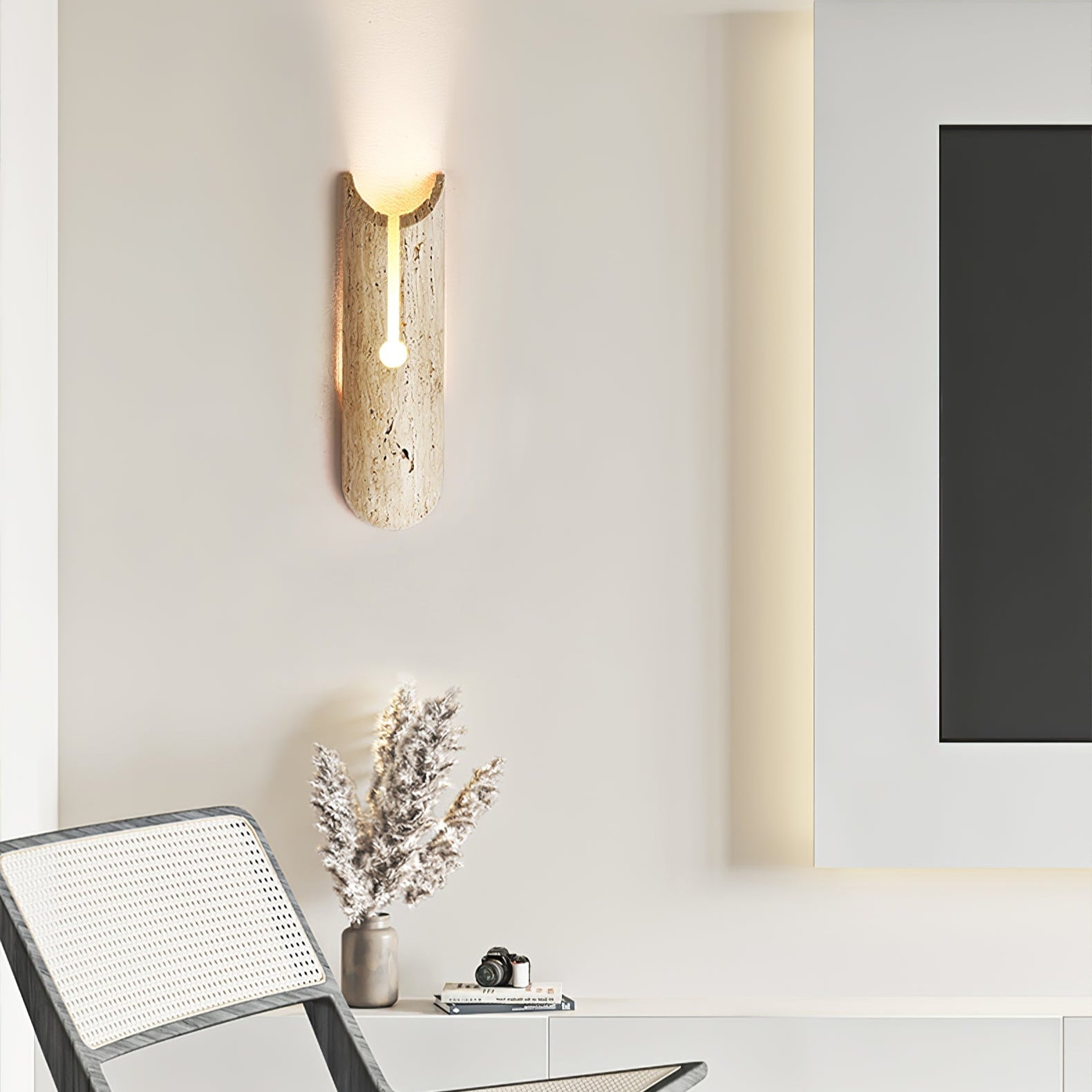 Elraeila Rustic Travertine Wall Light - Letslighting