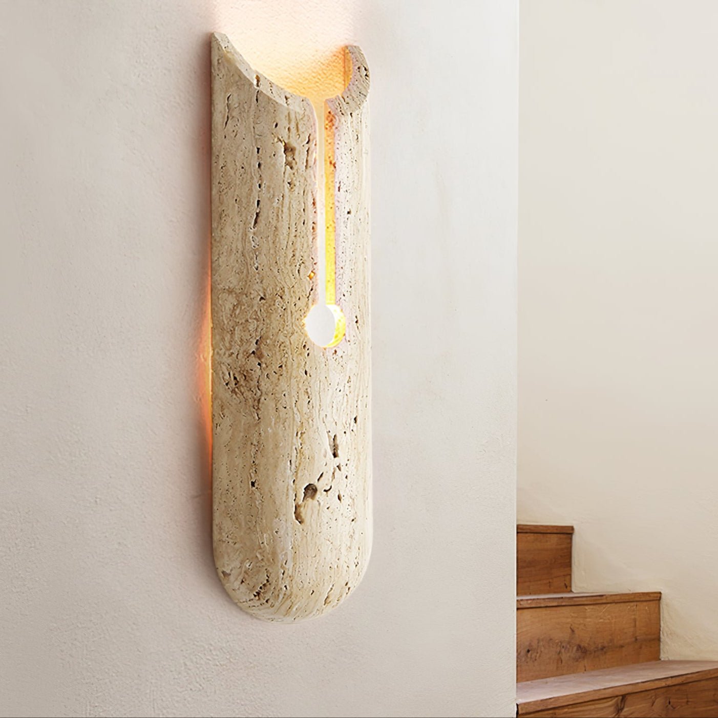 Elraeila Rustic Travertine Wall Light - Letslighting