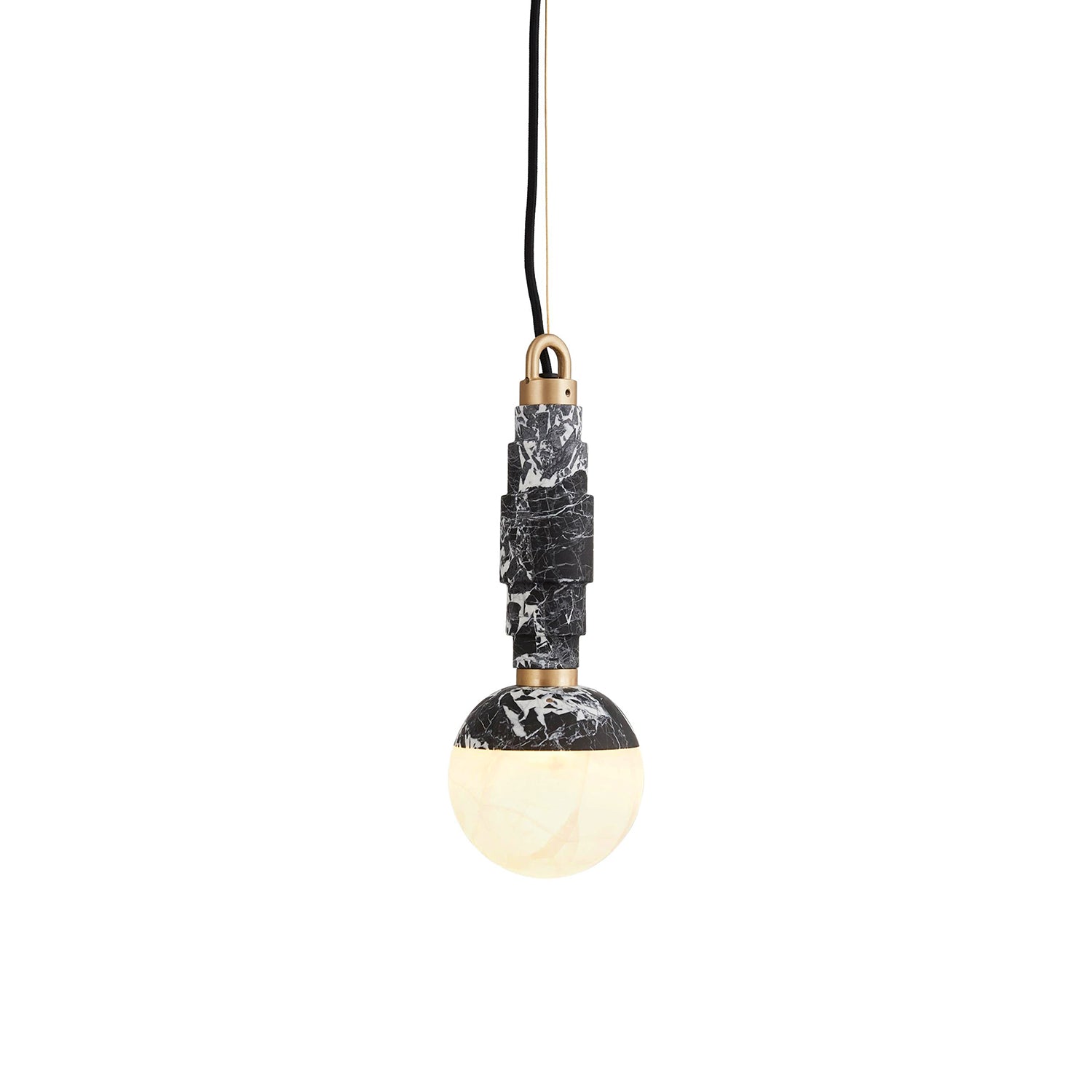 Vevinir Modern Minimalist Marble Alabaster Pendant Lamp - Lamp Copper