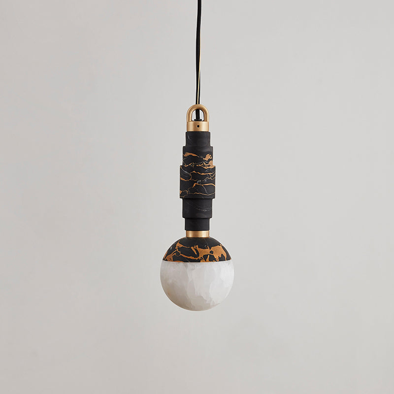 Vevinir Modern Minimalist Marble Alabaster Pendant Lamp - Lamp Copper