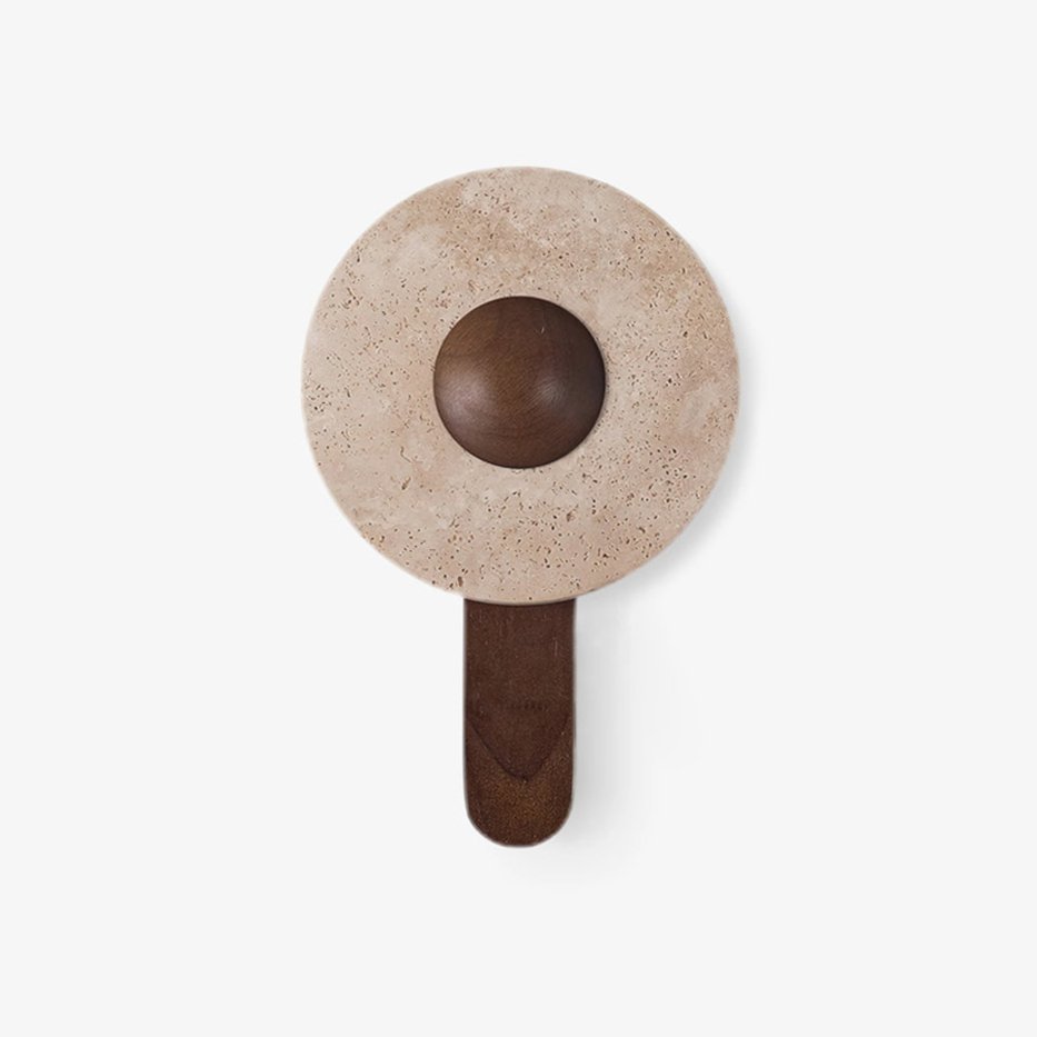 Nymarora Circular Travertine Wall Light - Letslighting