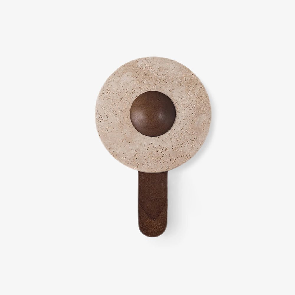 Nymarora Circular Travertine Wall Light - Letslighting