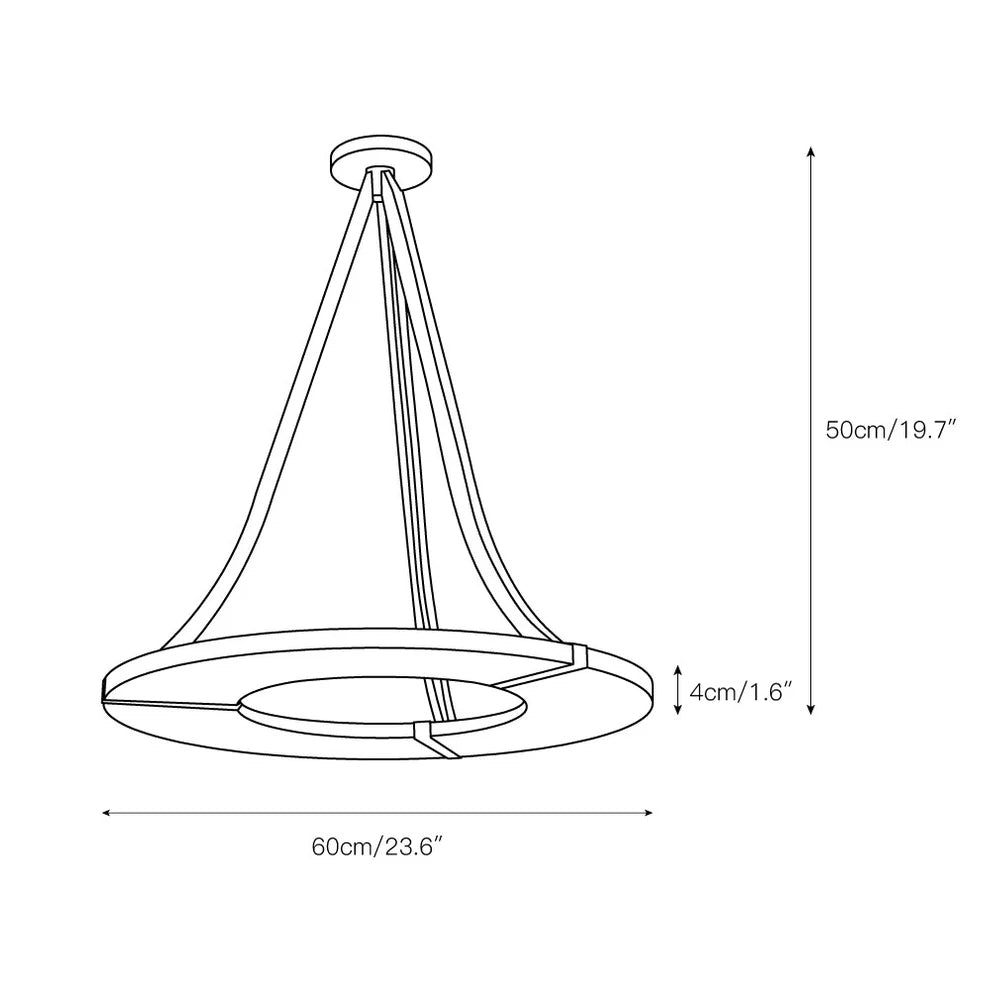 Elirionis Modern Minimalist Metal Alabaster Chandelier - Lamp Copper