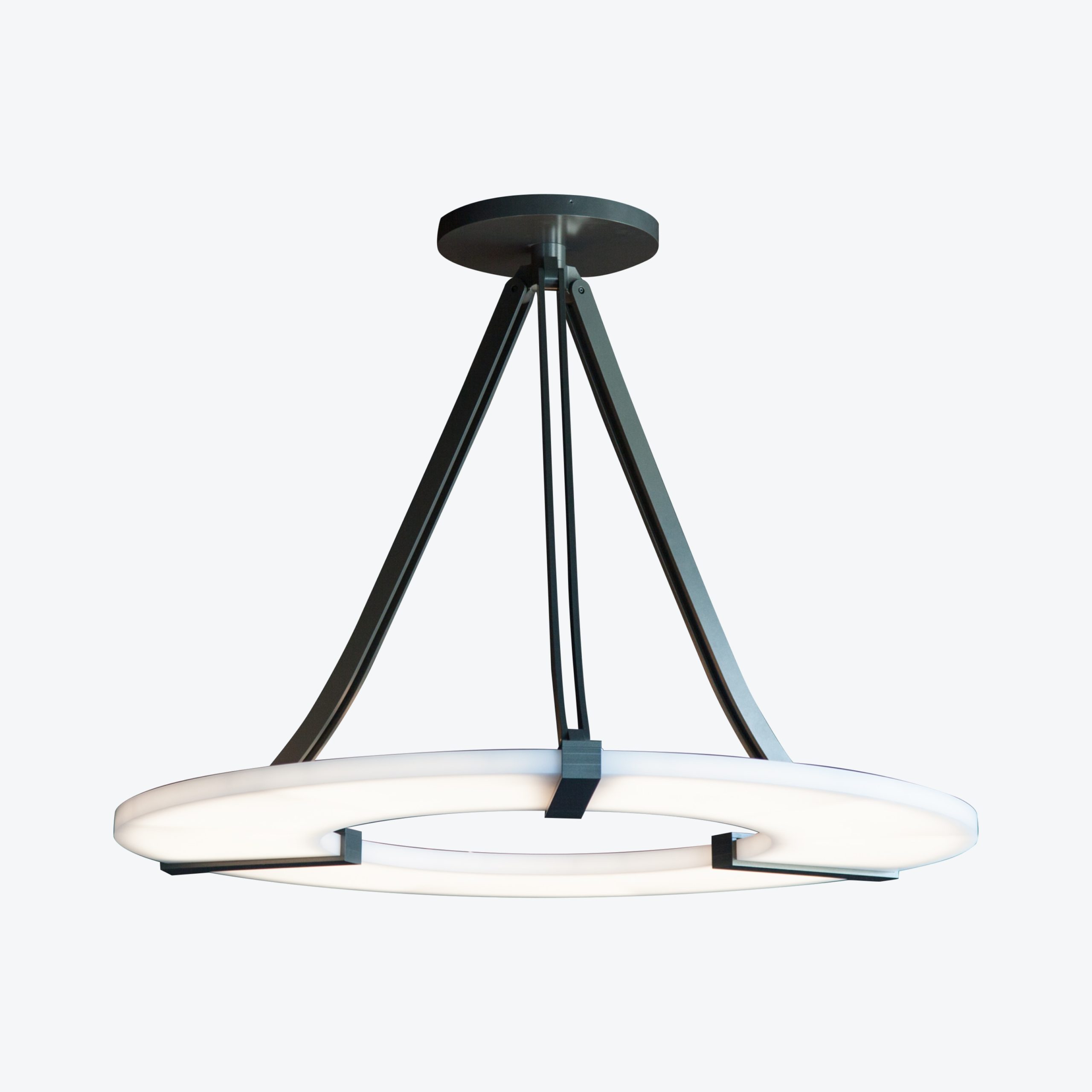 Elirionis Modern Minimalist Metal Alabaster Chandelier - Lamp Copper