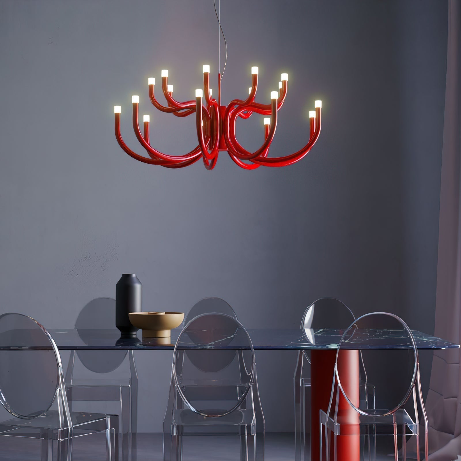 Myvenara Individual Creativity Brass Metal Chandelier - Lamp Copper