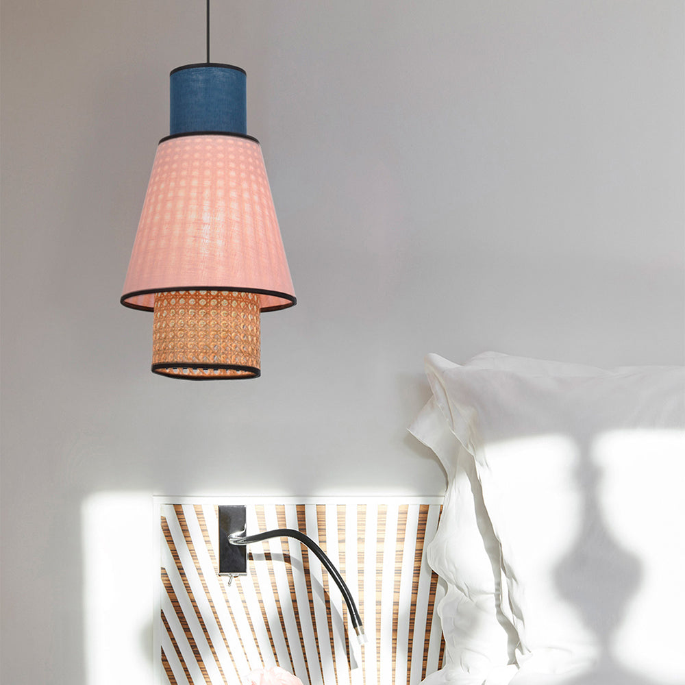 Ritta Moderna Geométrica Metal Lámpara Colgante Rosa
