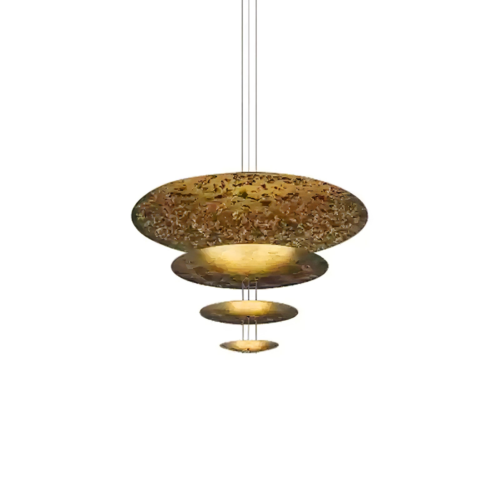 Zathaara Layered Gold Foil Pendant Light - Letslighting