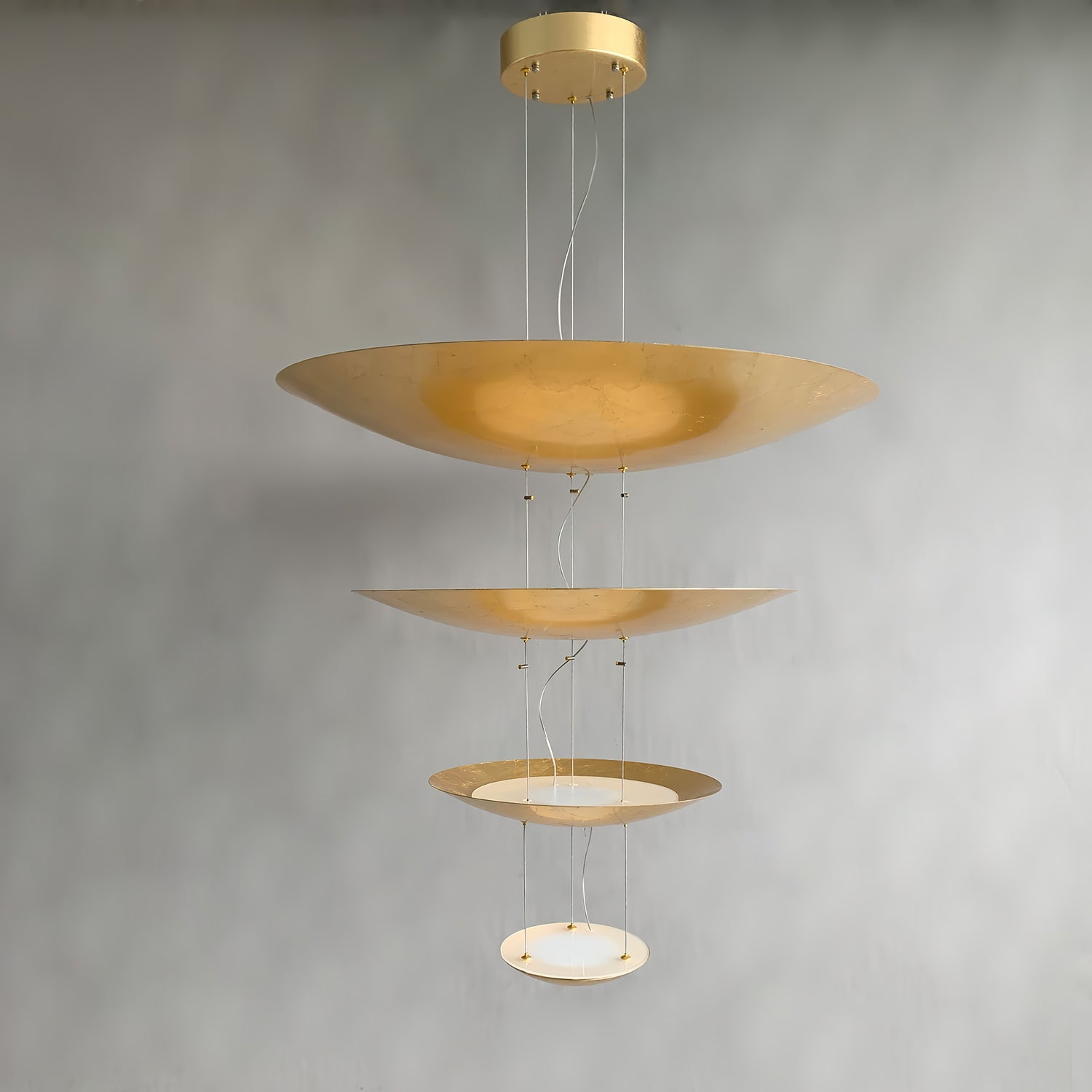 Zathaara Layered Gold Foil Pendant Light - Letslighting