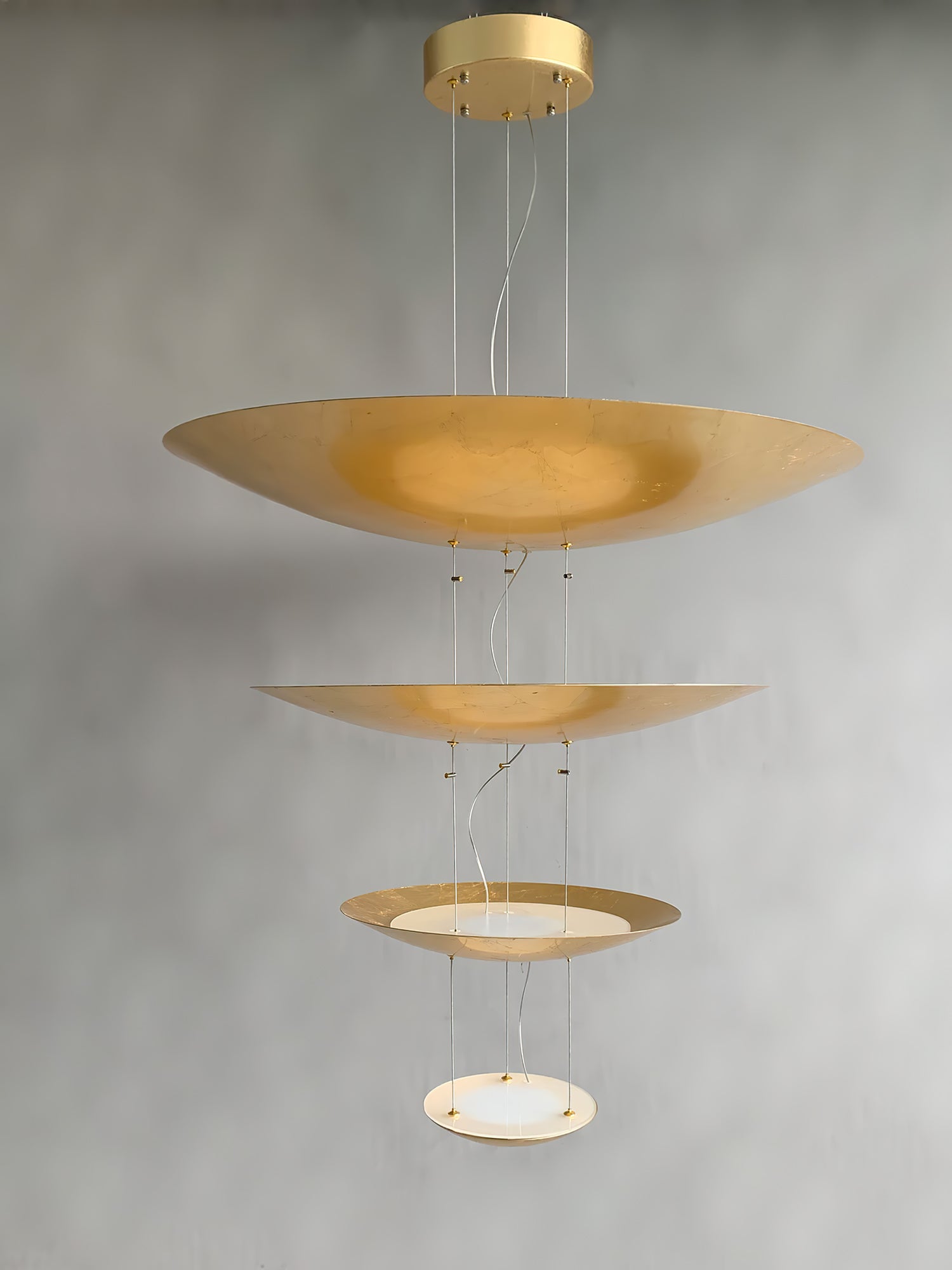 Zathaara Layered Gold Foil Pendant Light - Letslighting