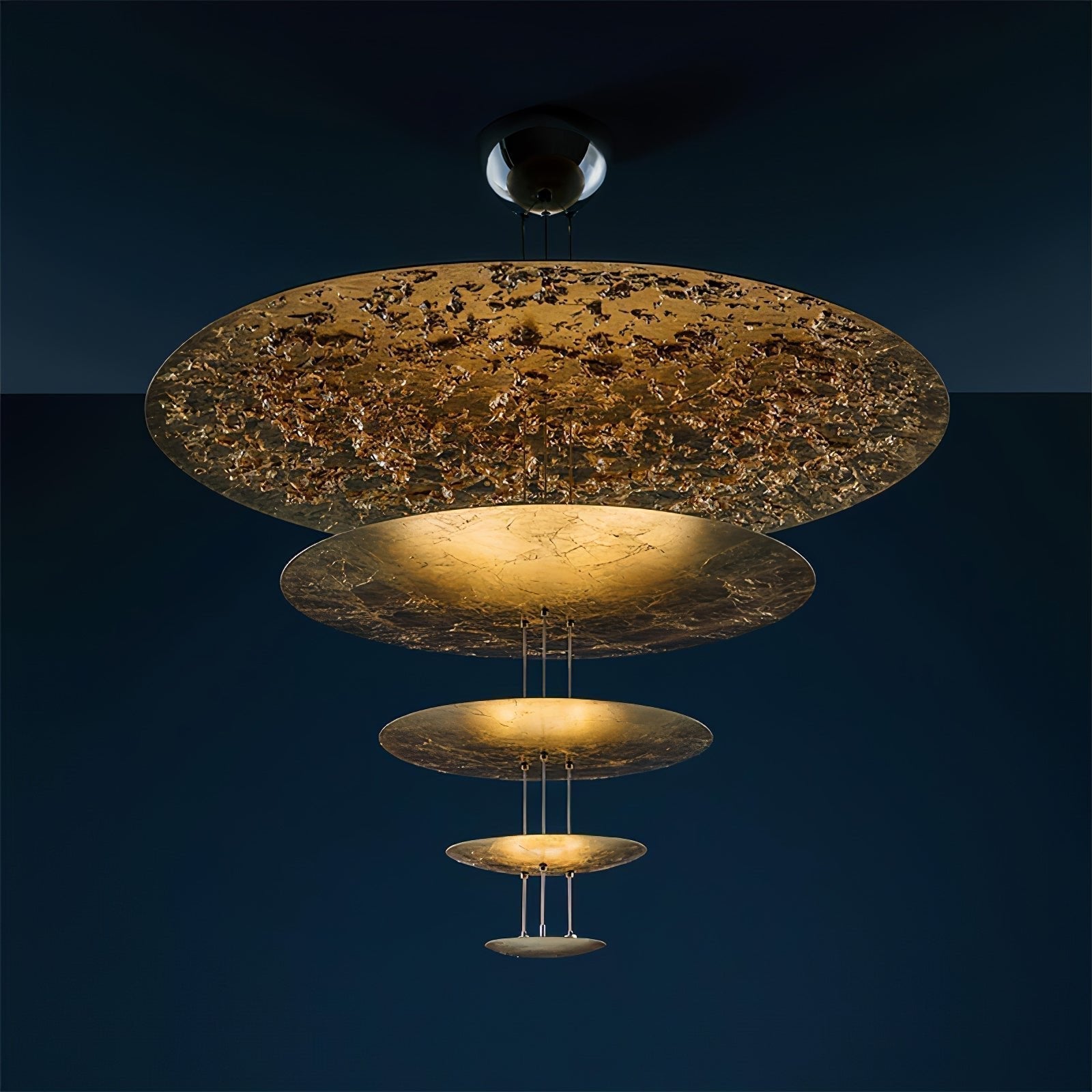 Zathaara Layered Gold Foil Pendant Light - Letslighting