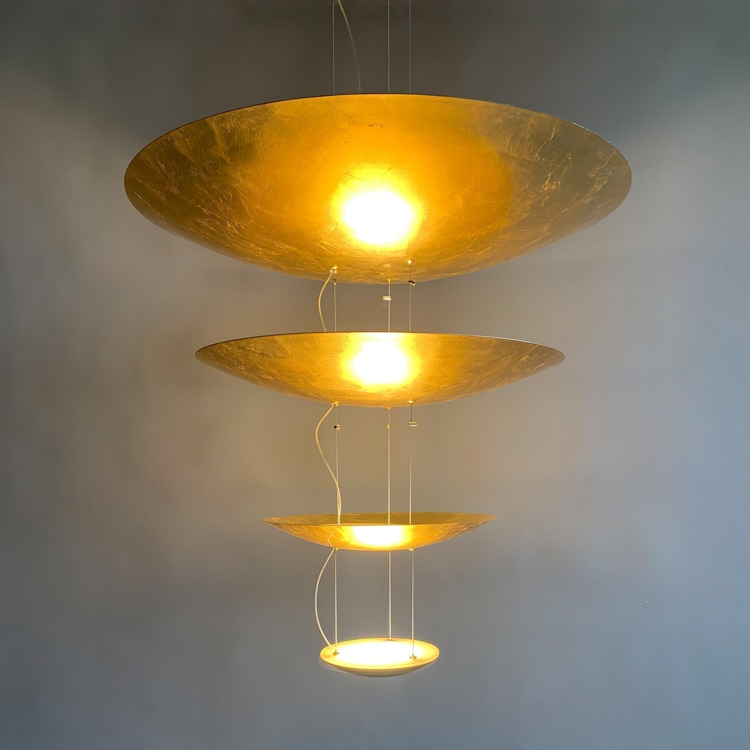 Zathaara Layered Gold Foil Pendant Light - Letslighting