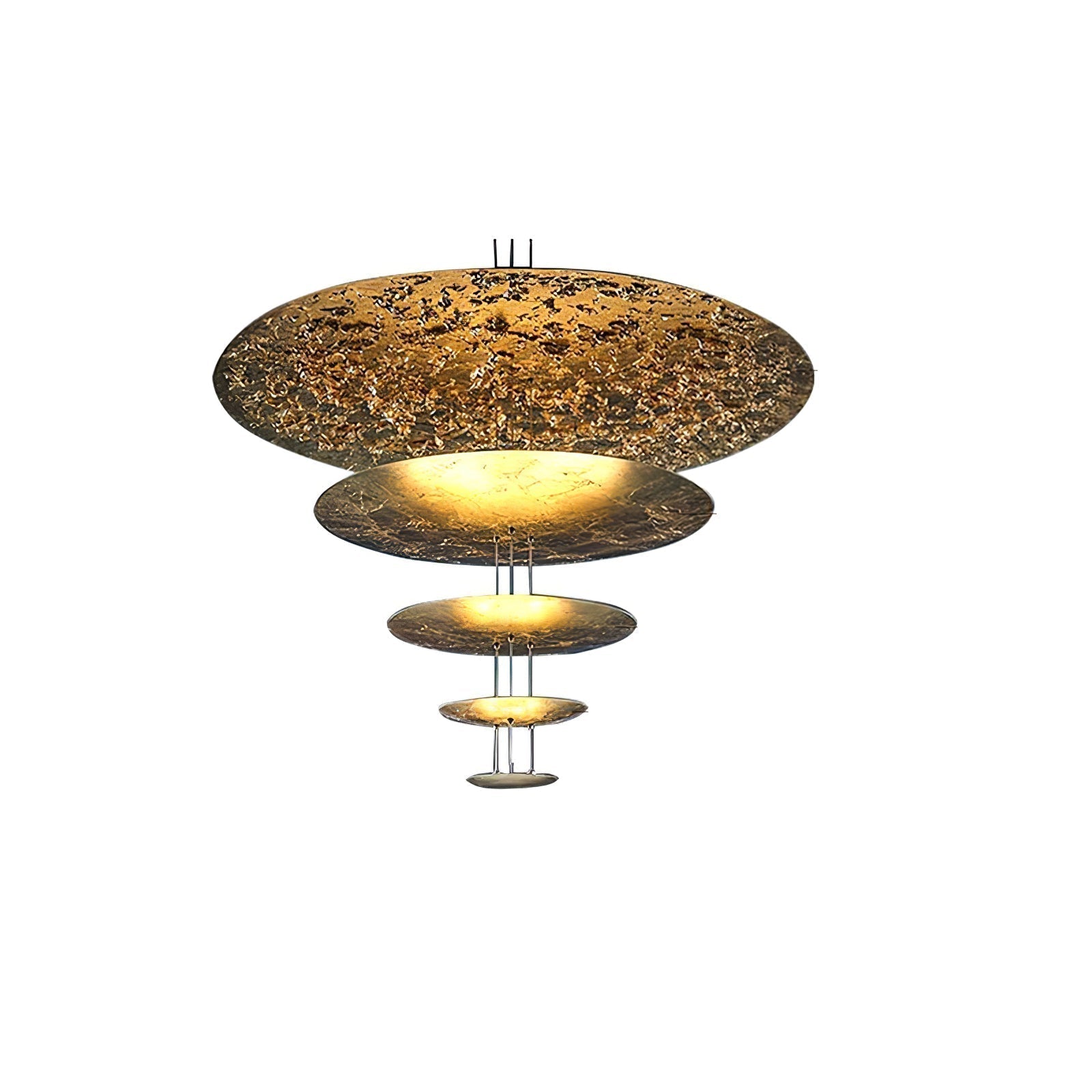 Zathaara Layered Gold Foil Pendant Light - Letslighting