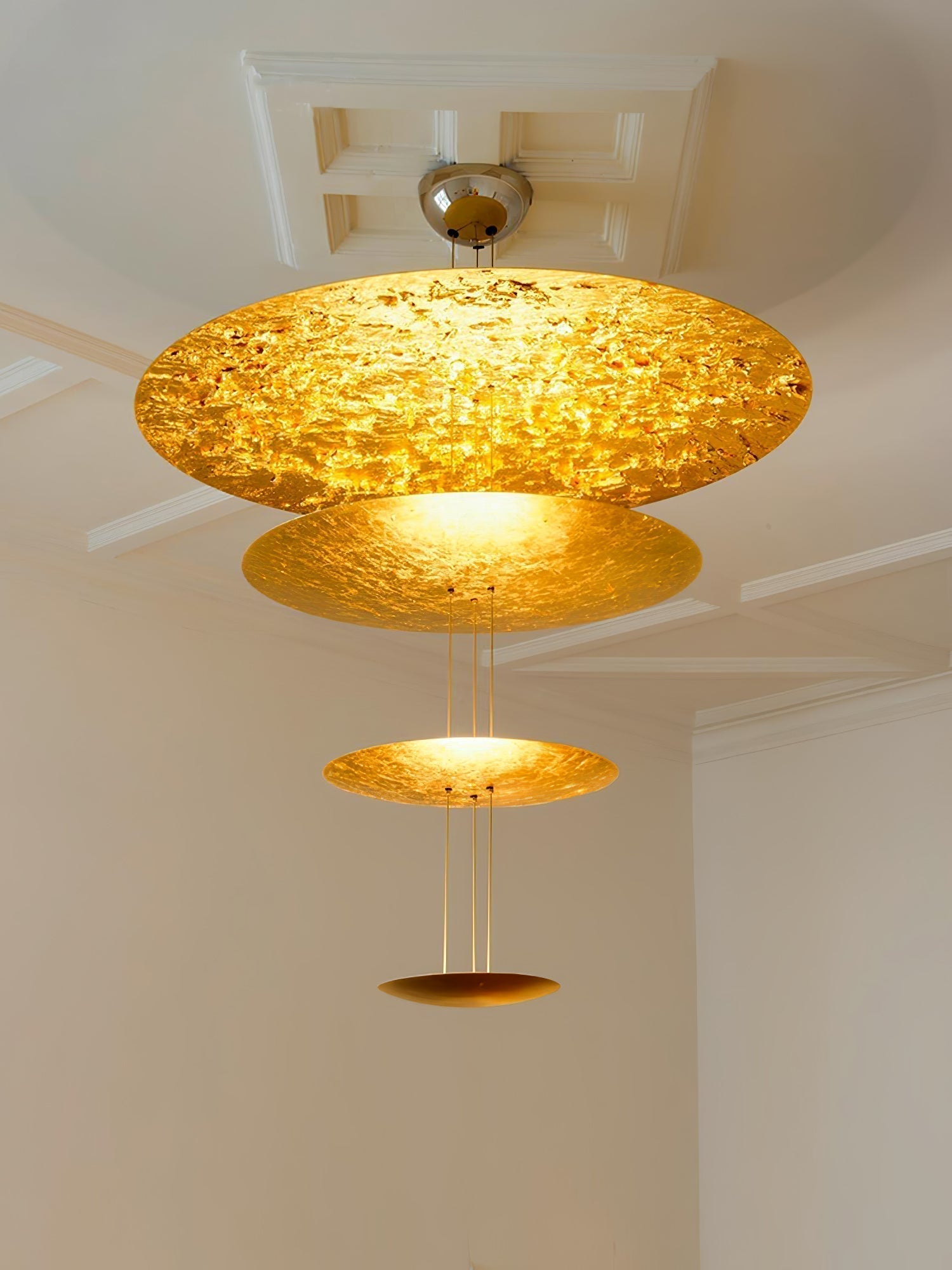 Zathaara Layered Gold Foil Pendant Light - Letslighting