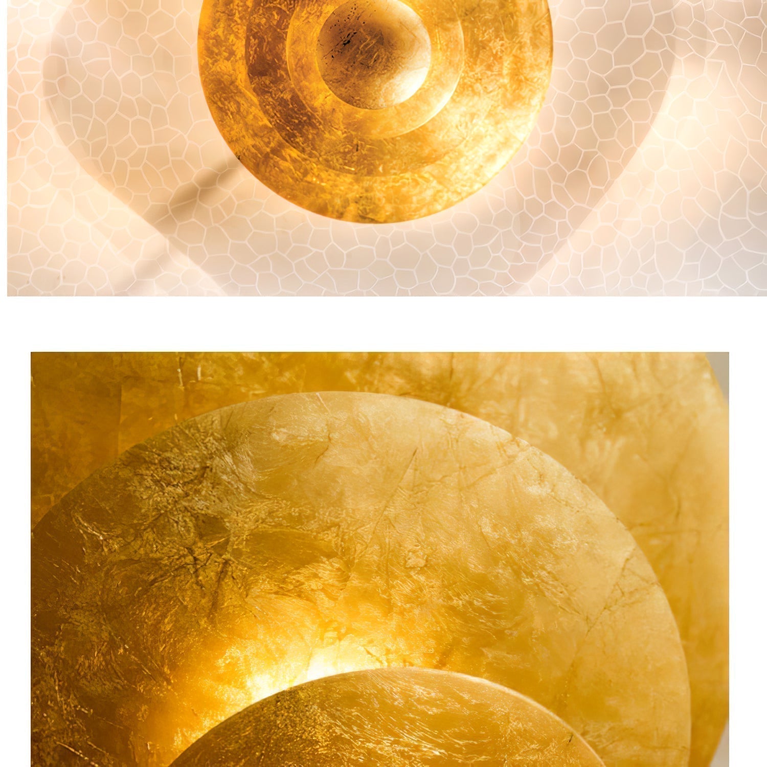 Zathaara Layered Gold Foil Pendant Light - Letslighting