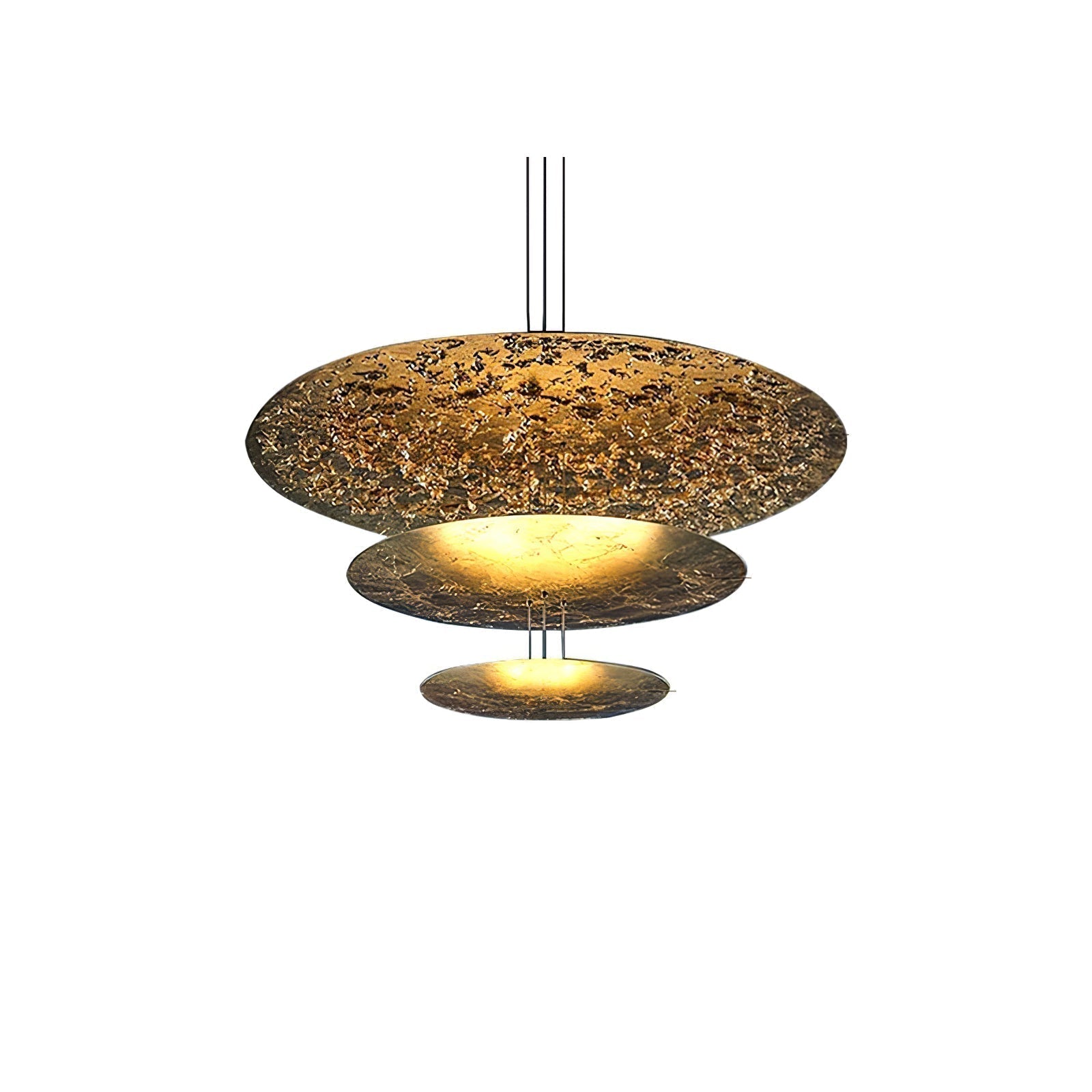 Zathaara Layered Gold Foil Pendant Light - Letslighting
