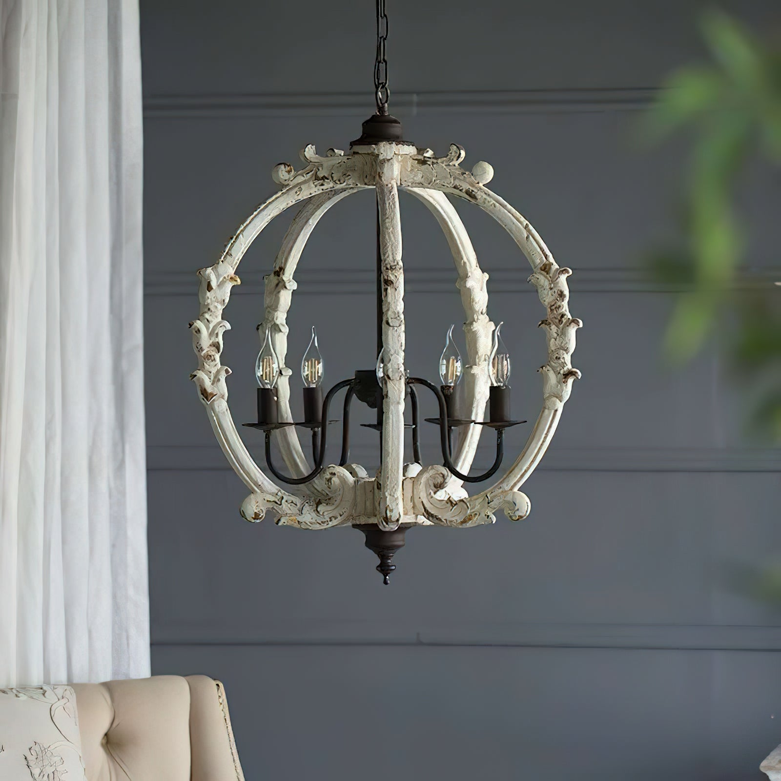 Vathais Vintage Industrial Wood Metal Pendant Lamp - Lamp Copper