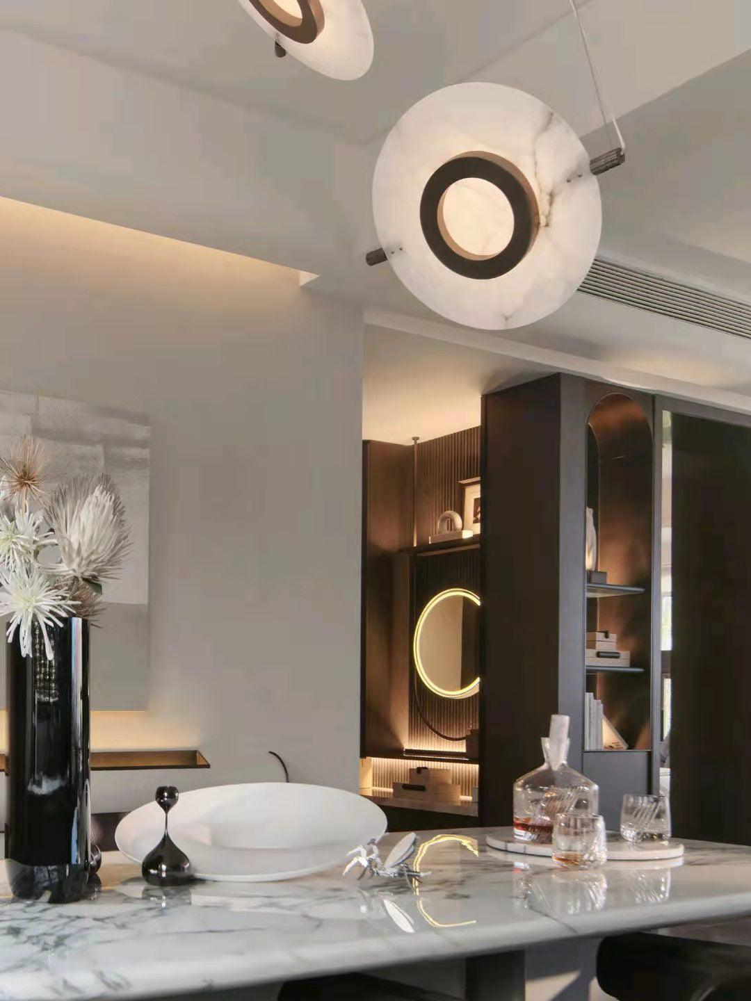 Imirila Disc Shaped Glass Pendant Light - Letslighting