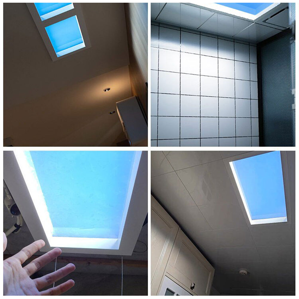 Arisha Moderna Cuadrada/Rectángular Metal LED Lámpara de Techo Azul