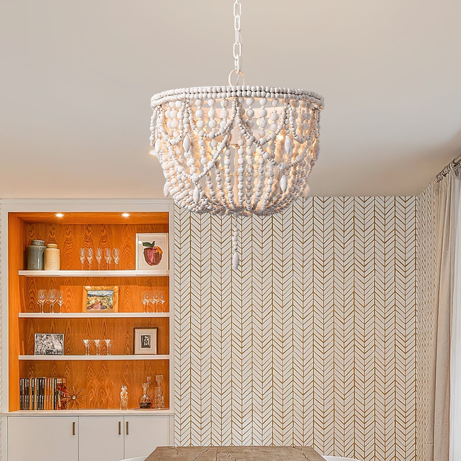 Arsilion Postmodern Luxury Wooden Metal Chandelier - Lamp Copper