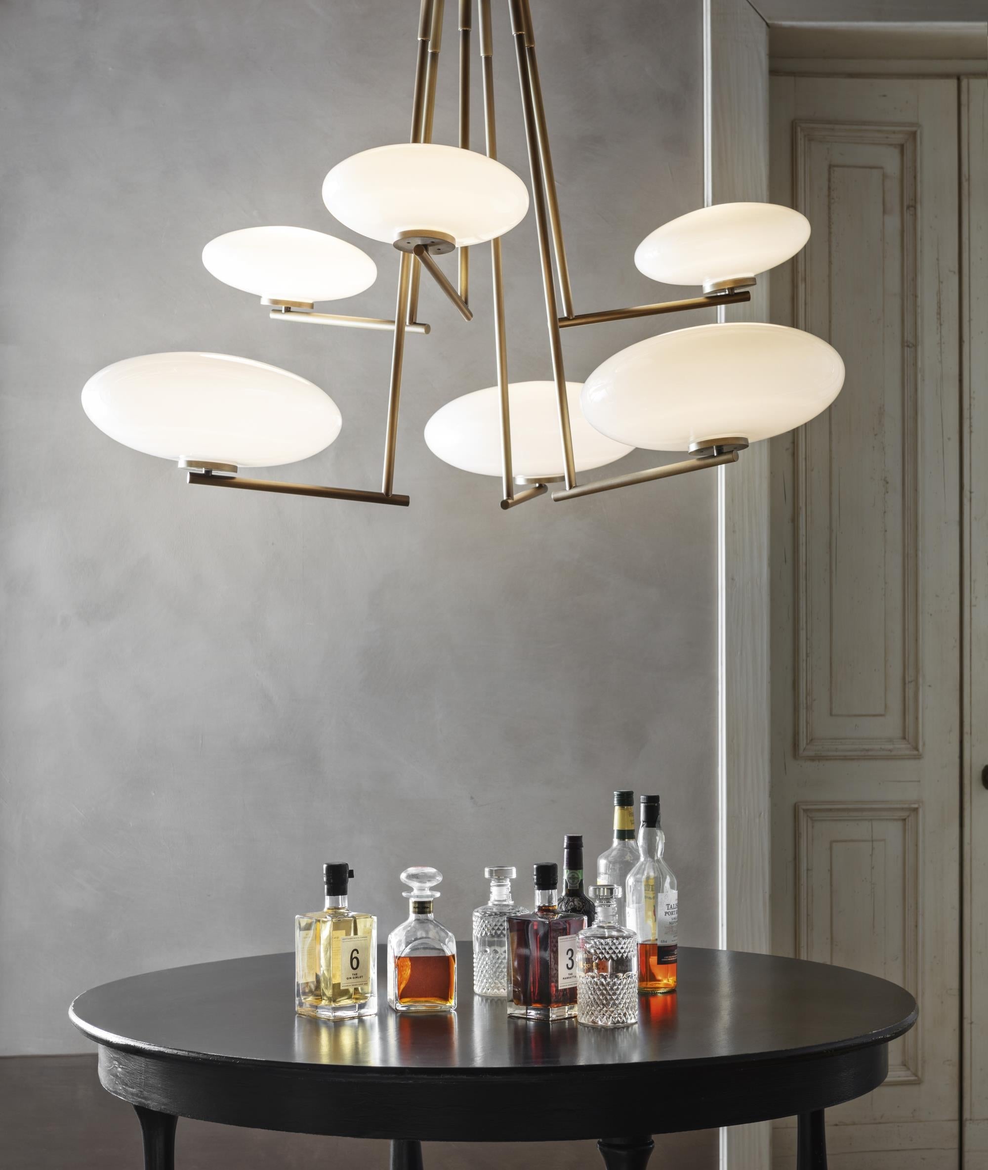 Umirarae Individual Creativity Brass Glass Ceiling Lamp - Lamp Copper